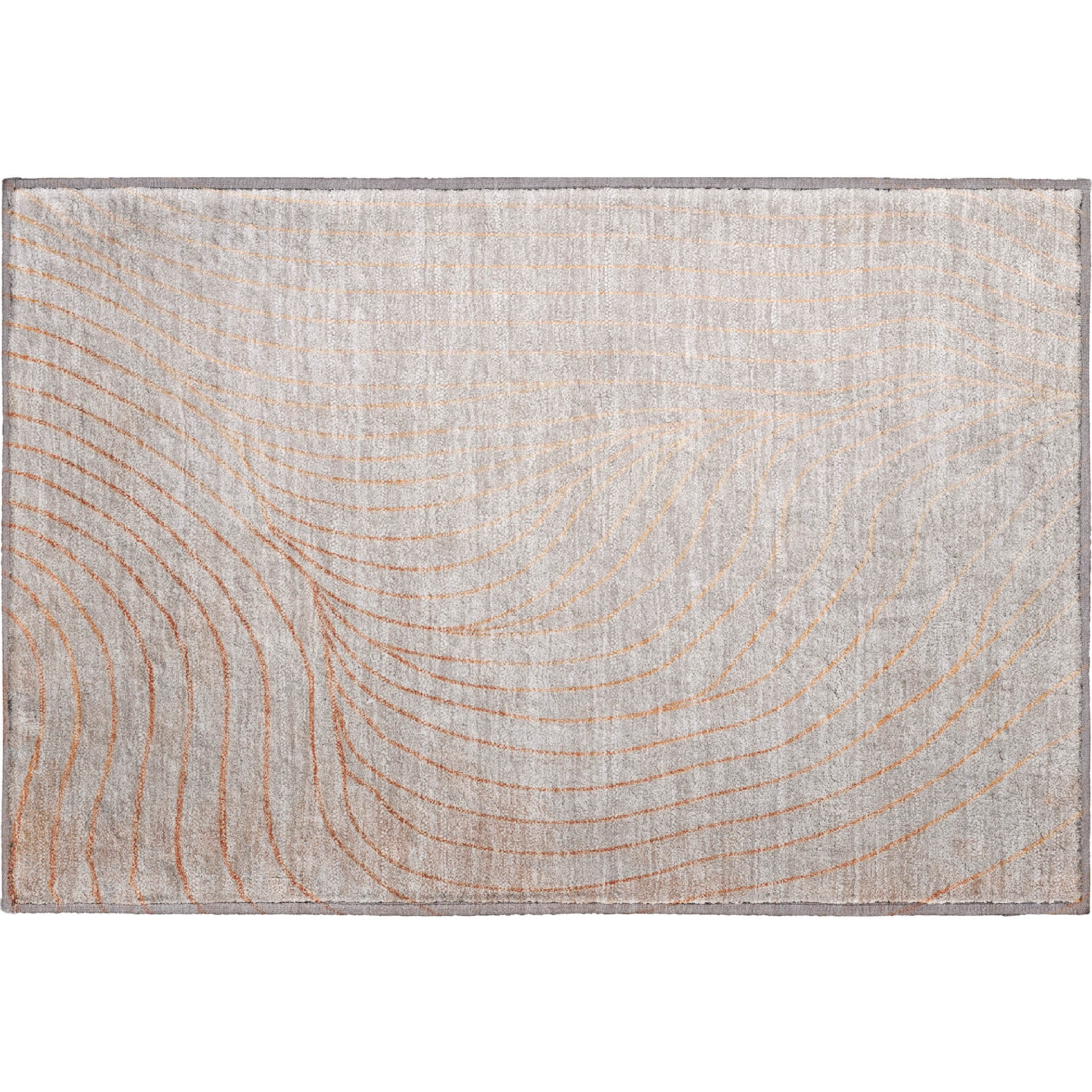 Bergen Machine Washable Transitional Copper Orange Rug 1'8" x 2'6" #shape_Rectangle