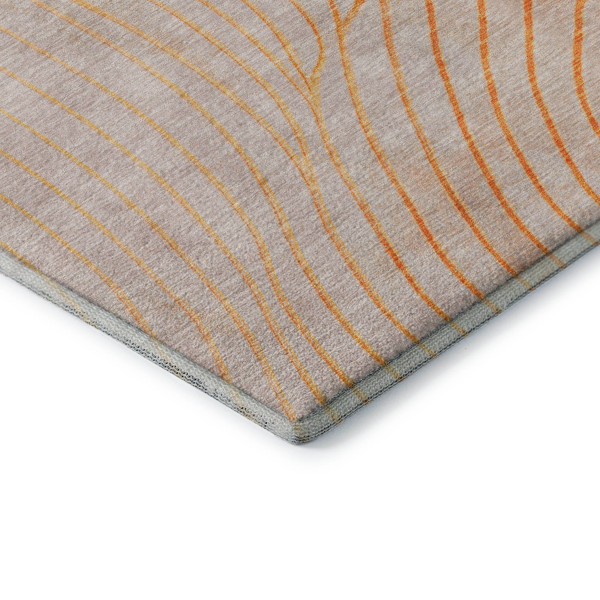 Bergen Machine Washable Transitional Orange Rug 1'8" x 2'6" #shape_Rectangle