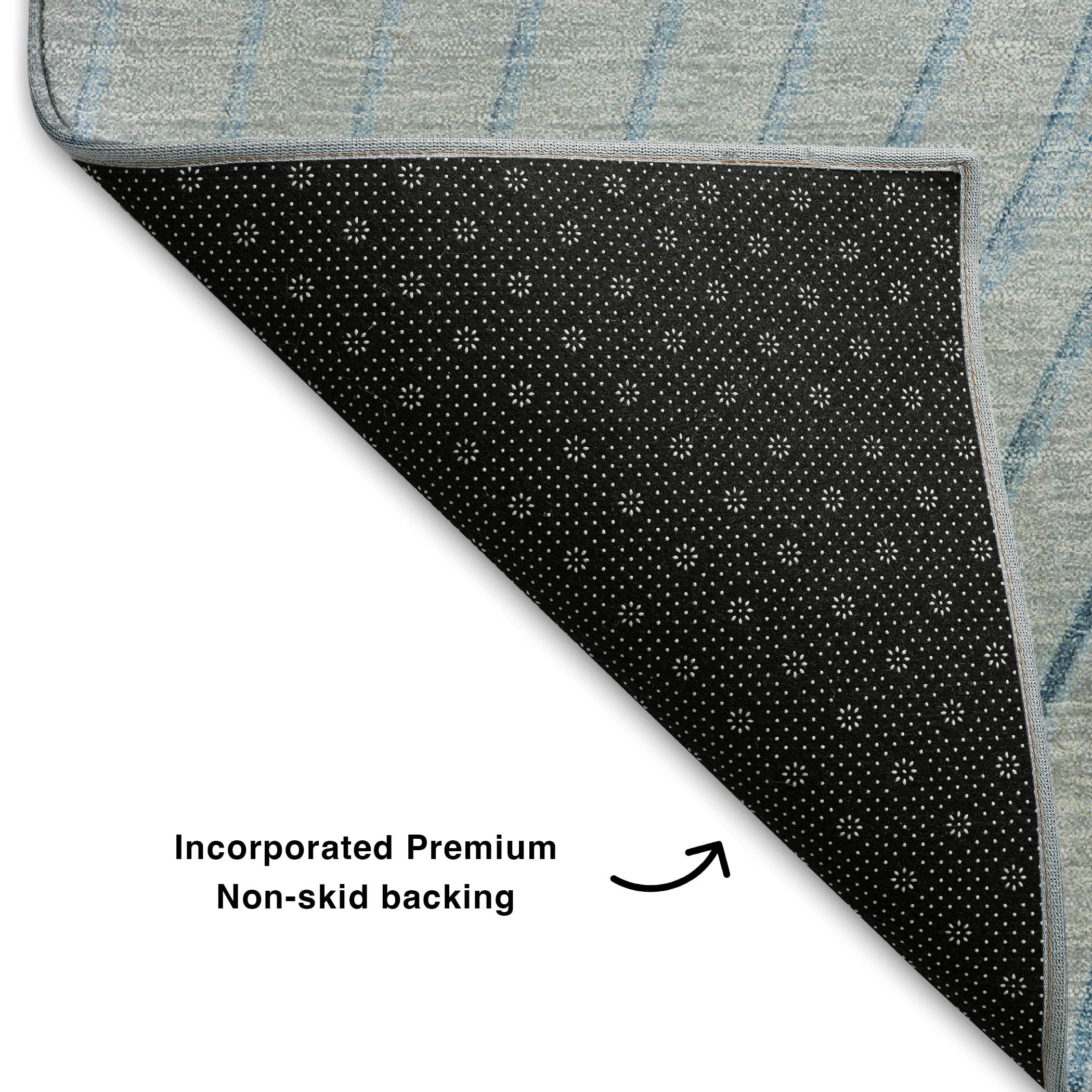 Bergen Machine Washable Transitional Sky Blue Rug 1'8" x 2'6" #shape_Rectangle