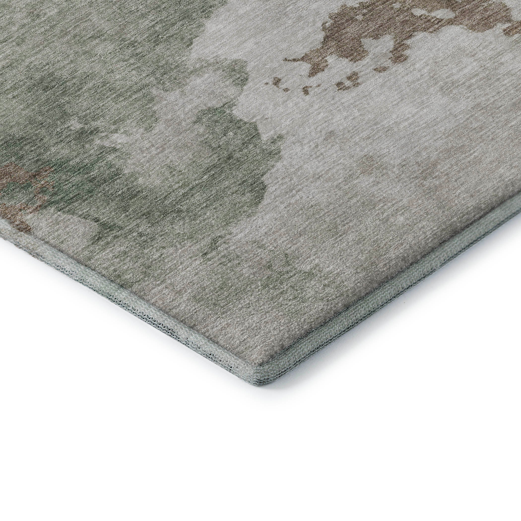 Cairo Machine Washable Transitional Aloe Green Rug 1'8" x 2'6" #shape_Rectangle