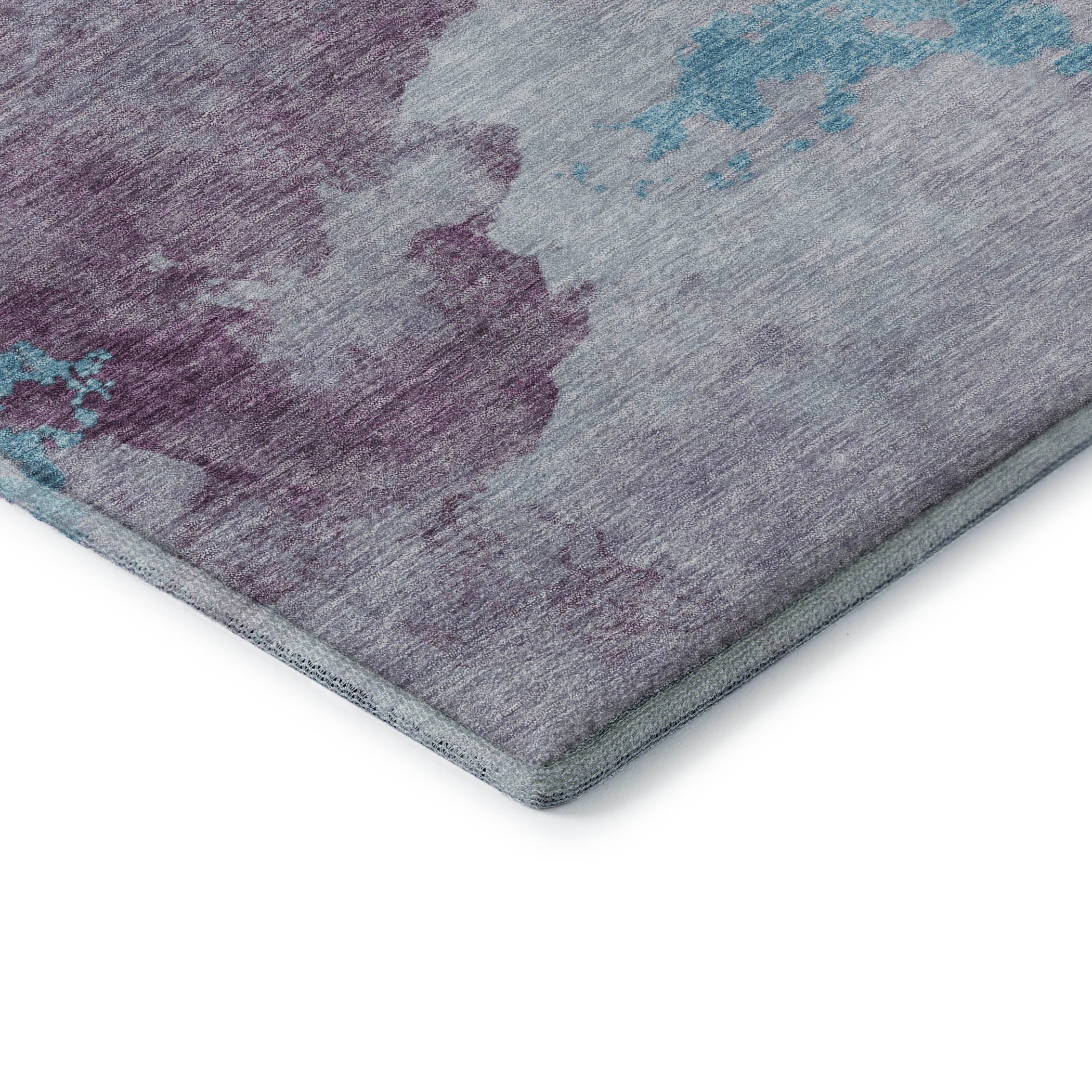 Cairo Machine Washable Transitional Lavender Purple Rug 1'8" x 2'6" #shape_Rectangle