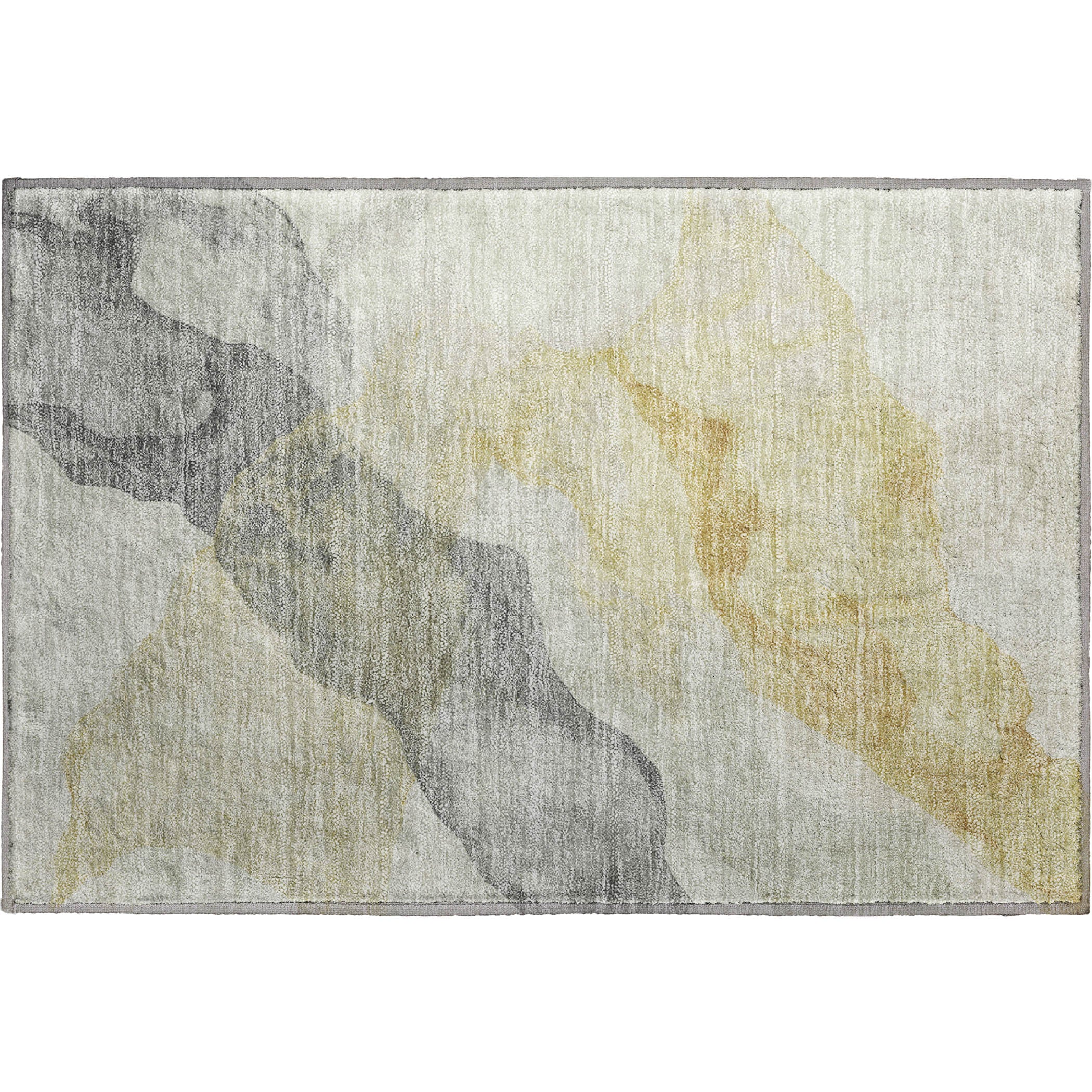 Rome Machine Washable Transitional Beige Brown Rug 1'8" x 2'6" #shape_Rectangle