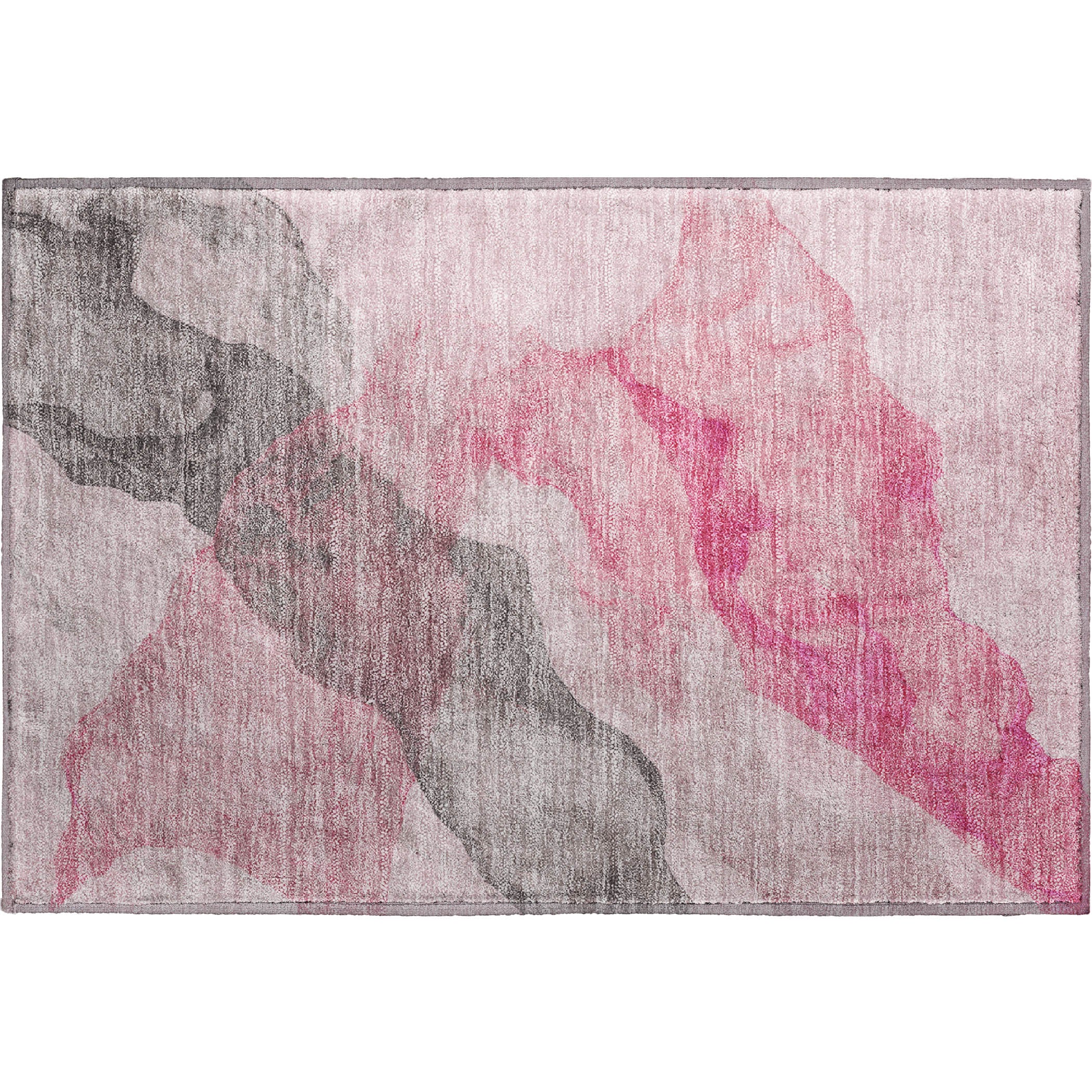 Rome Machine Washable Transitional Blush Pink Rug 1'8" x 2'6" #shape_Rectangle