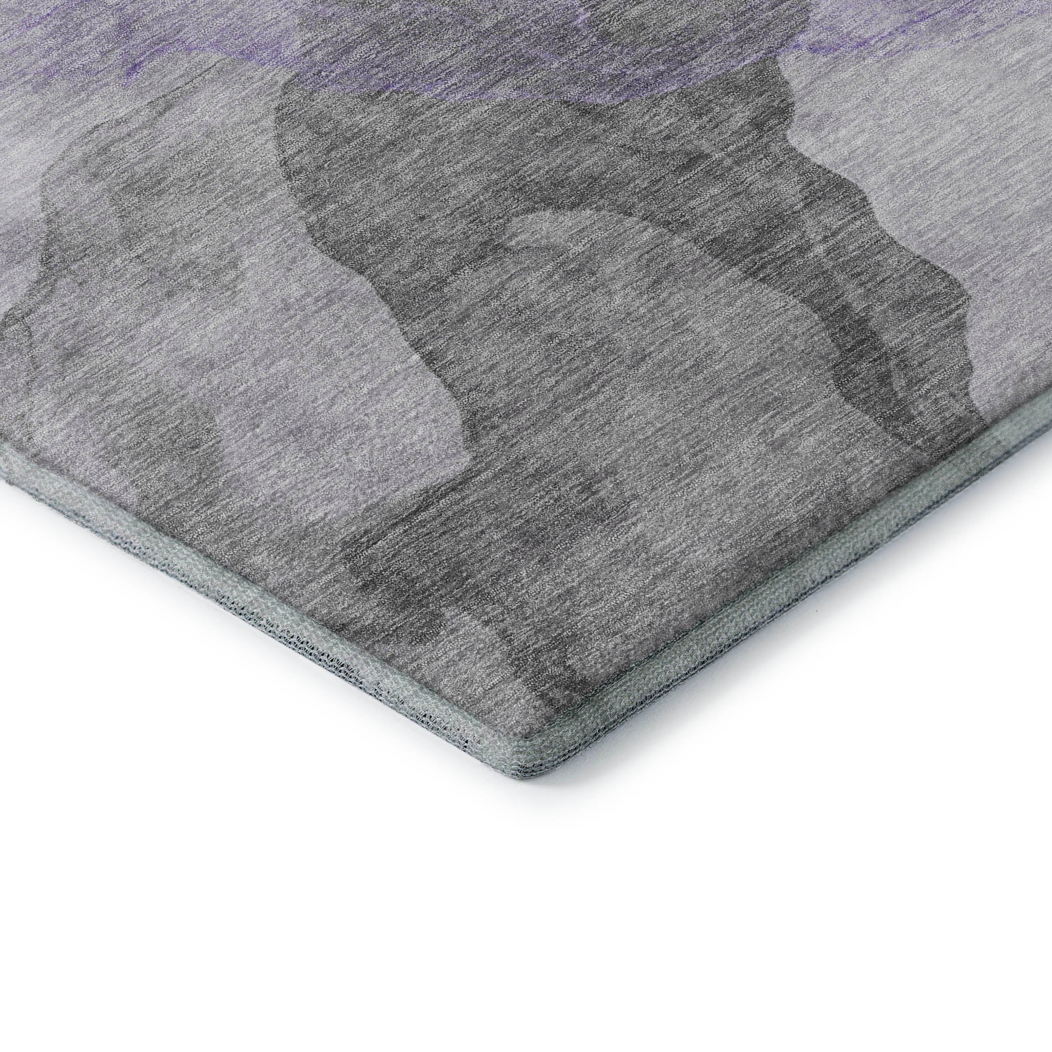 Rome Machine Washable Transitional Lavender Purple Rug 1'8" x 2'6" #shape_Rectangle