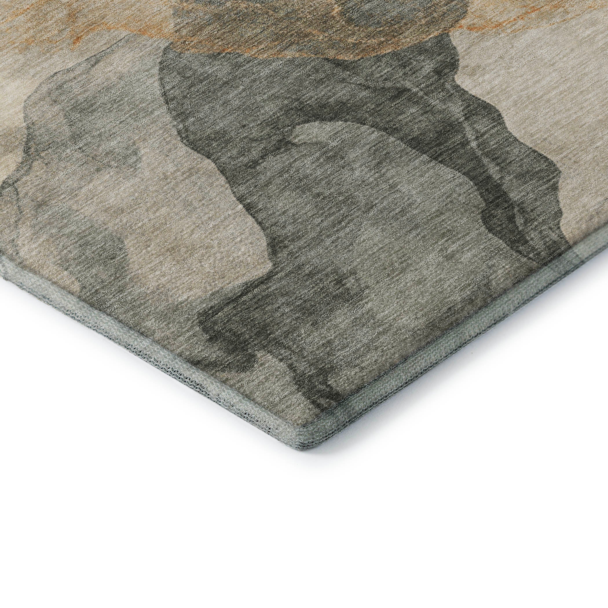 Rome Machine Washable Transitional Orange Rug 1'8" x 2'6" #shape_Rectangle