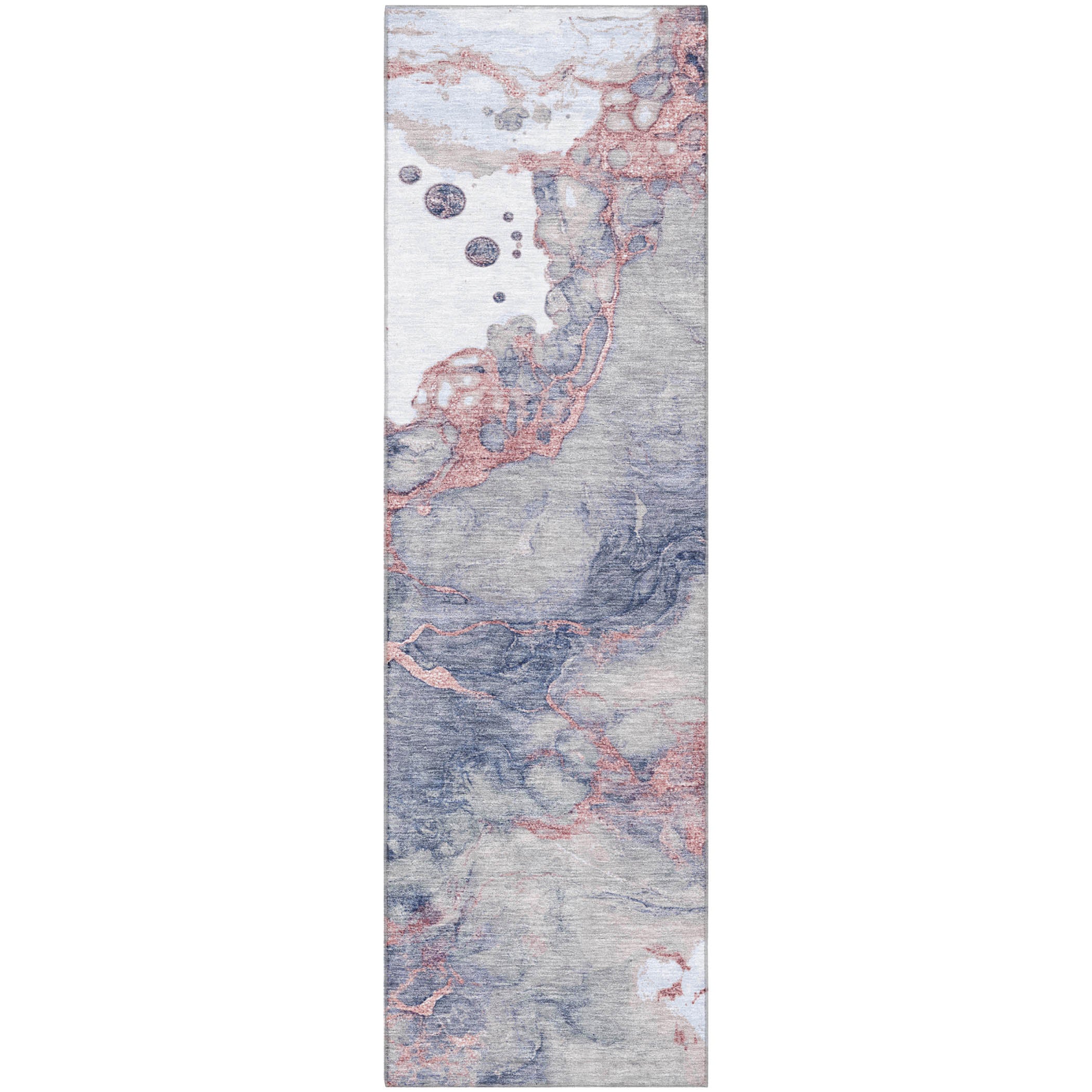Porto Machine Washable Transitional Blush Pink Rug 2'3" x 7'6" #shape_Runner