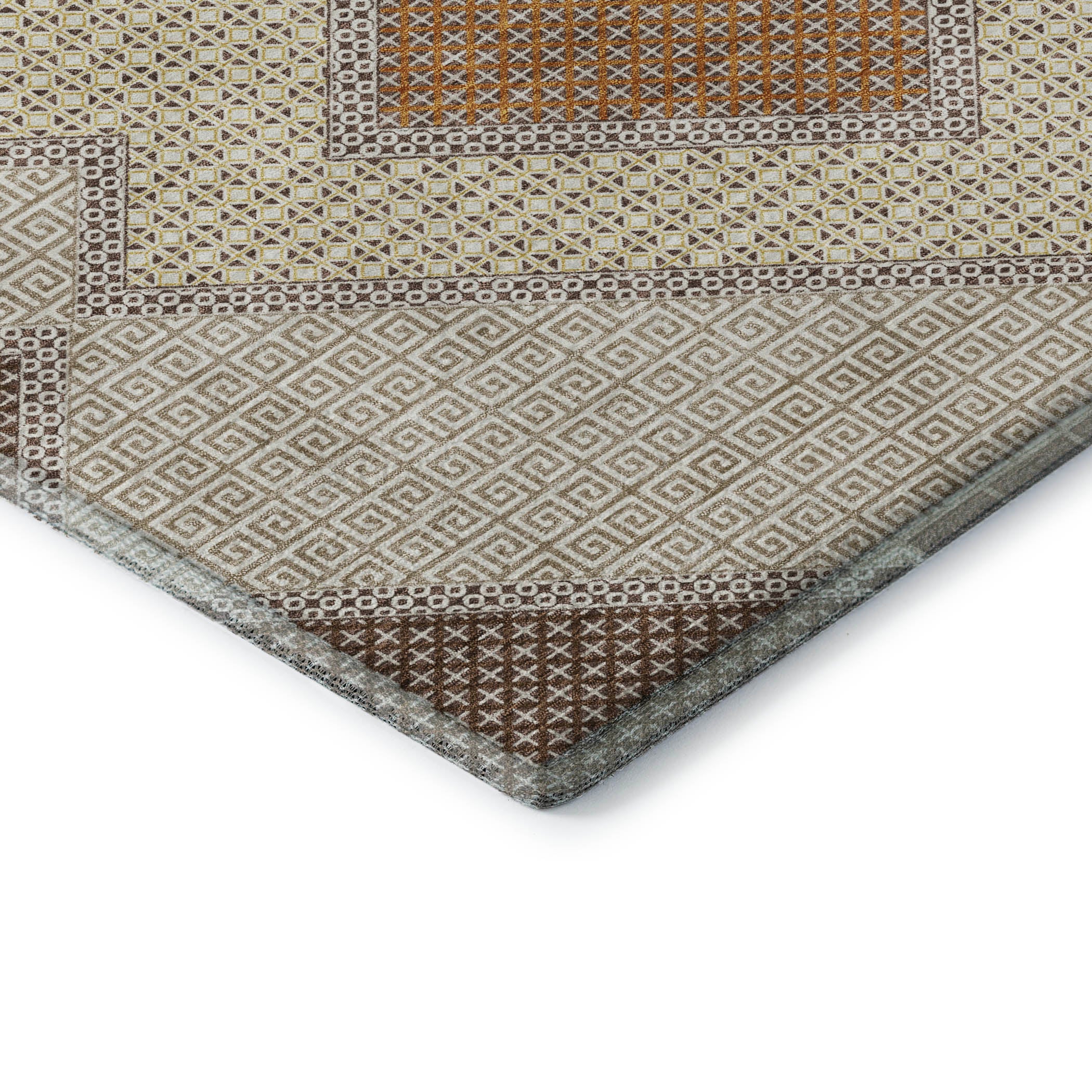 Sintra Machine Washable Transitional Brown Rug 1'8" x 2'6" #shape_Rectangle