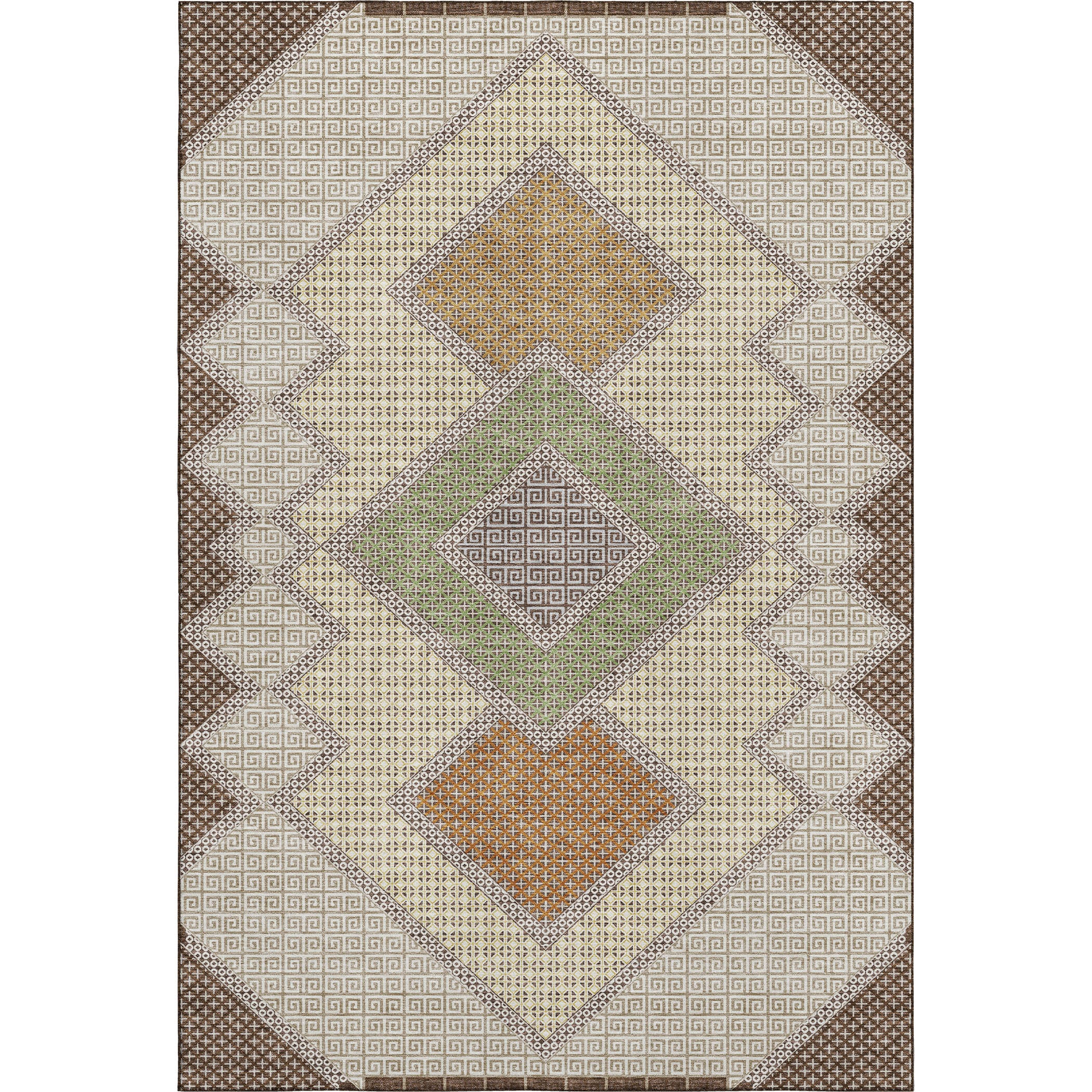 Sintra Machine Washable Transitional Brown Rug 2'6" x 3'10" #shape_Rectangle