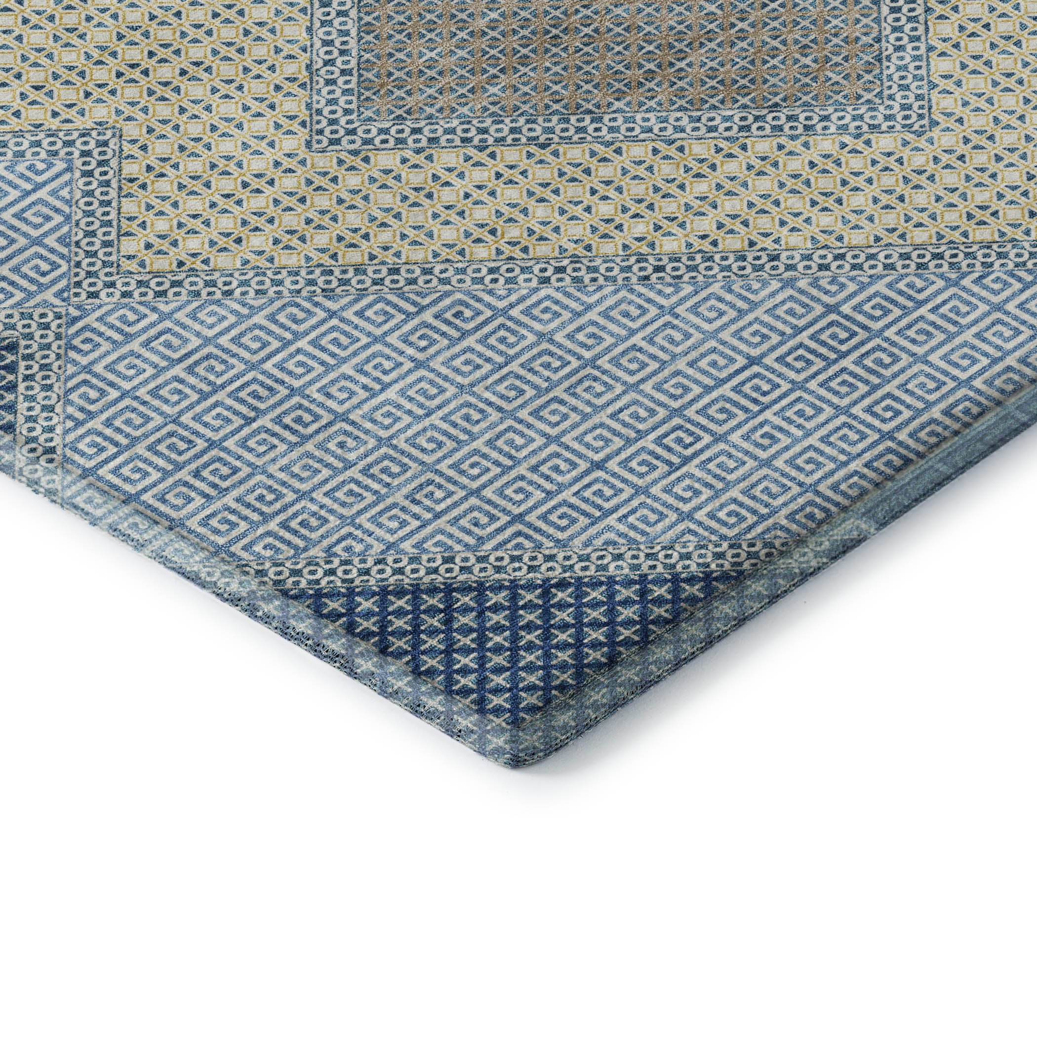 Sintra Machine Washable Transitional Denim Blue Rug 1'8" x 2'6" #shape_Rectangle
