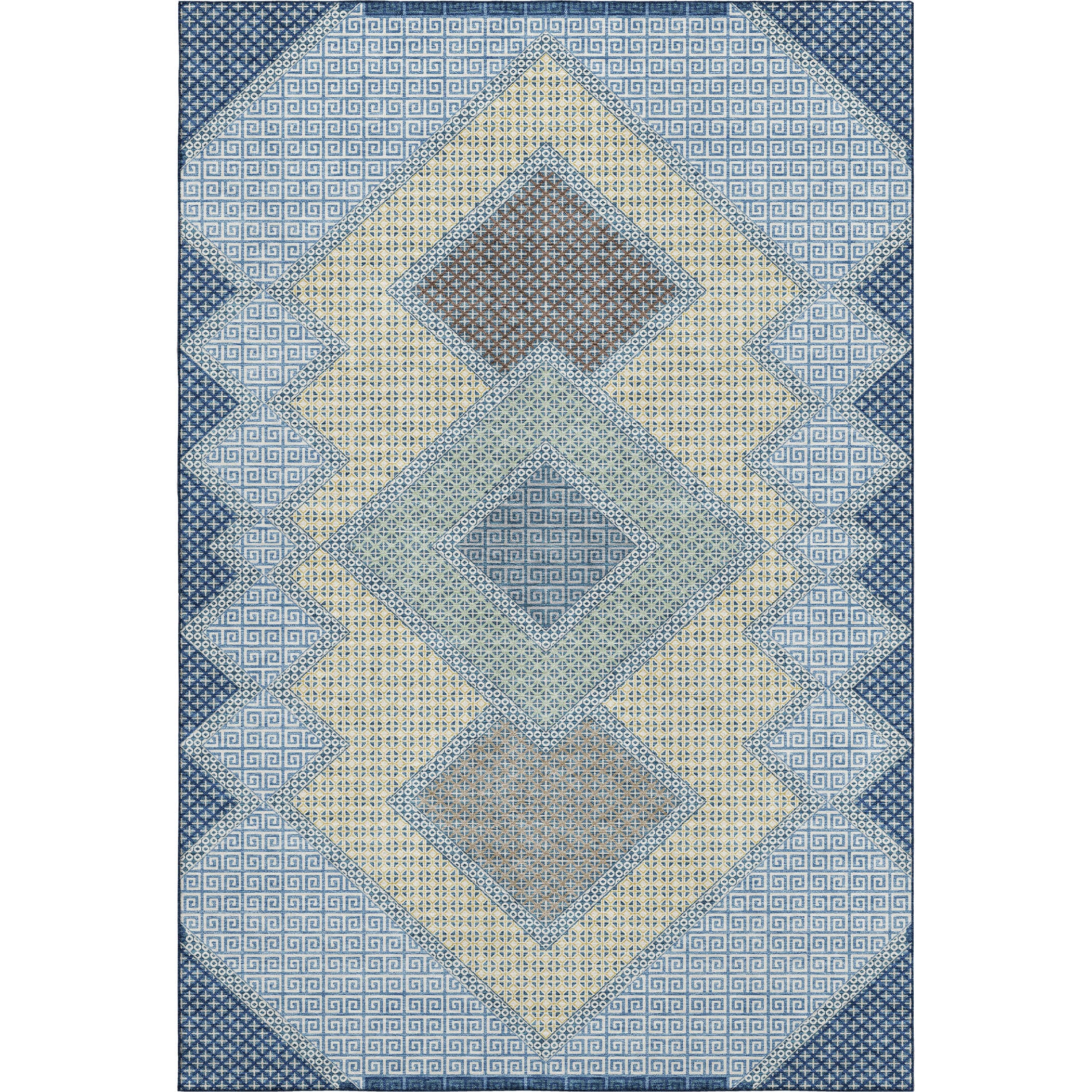 Sintra Machine Washable Transitional Denim Blue Rug 2'6" x 3'10" #shape_Rectangle