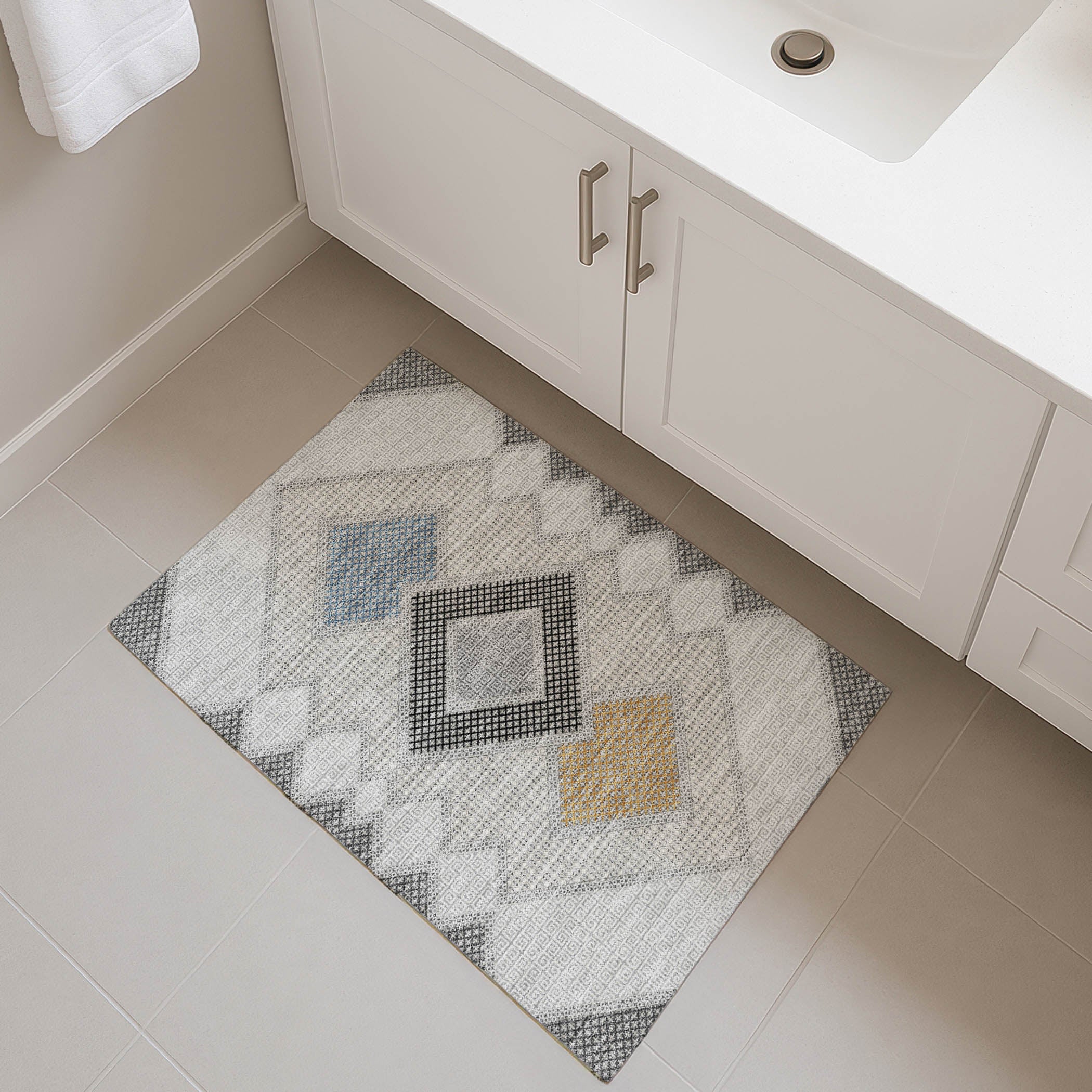 Sintra Machine Washable Transitional Gray Rug 1'8" x 2'6" #shape_Rectangle