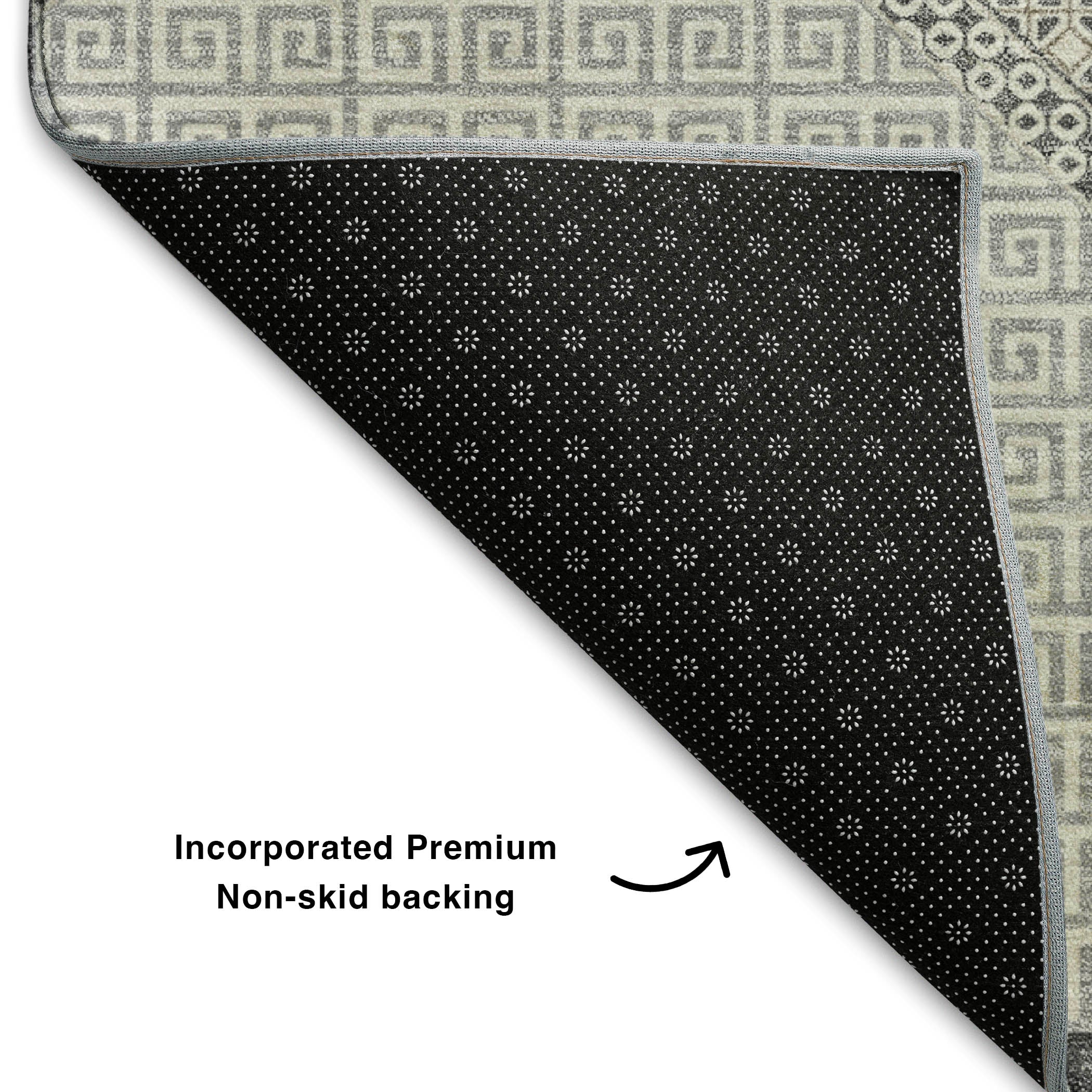 Sintra Machine Washable Transitional Gray Rug 1'8" x 2'6" #shape_Rectangle