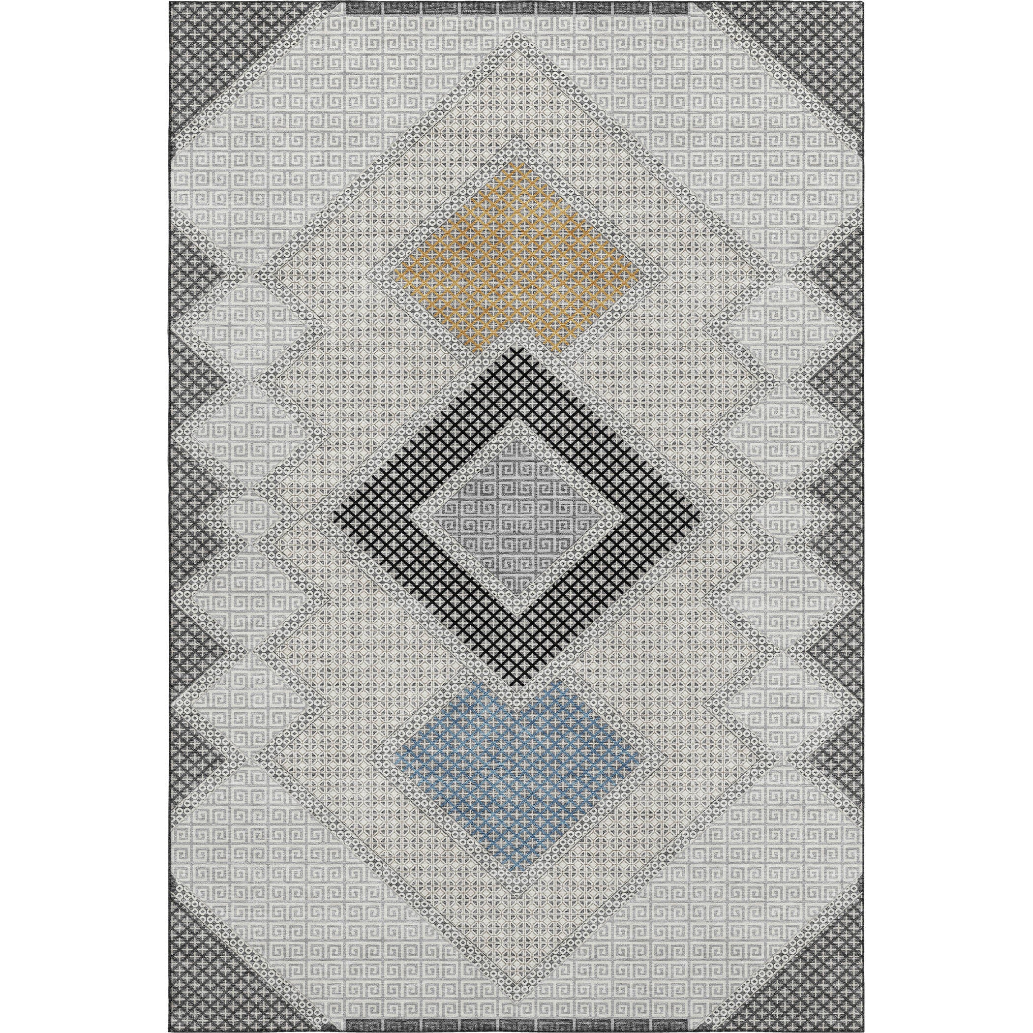 Sintra Machine Washable Transitional Gray Rug 2'6" x 3'10" #shape_Rectangle