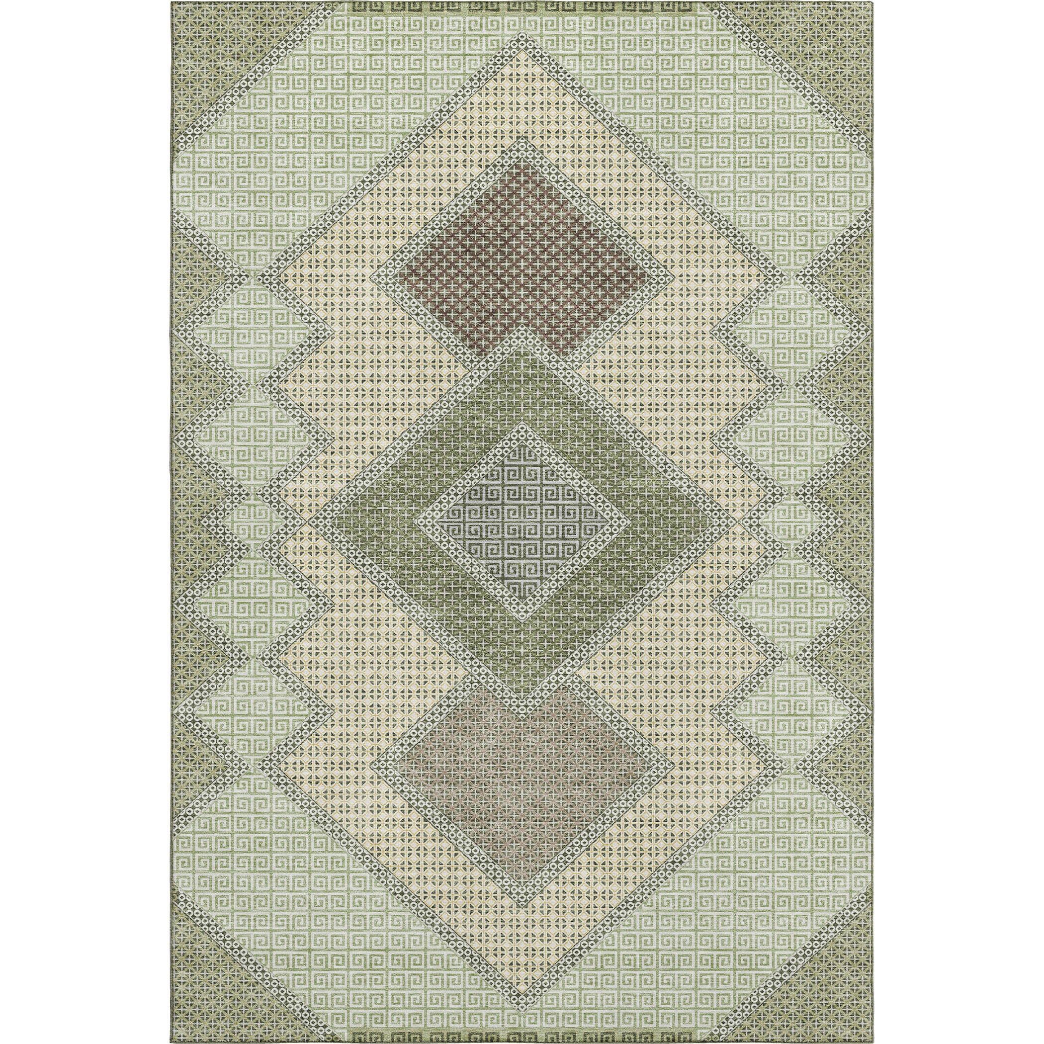 Sintra Machine Washable Transitional Green Rug 2'6" x 3'10" #shape_Rectangle
