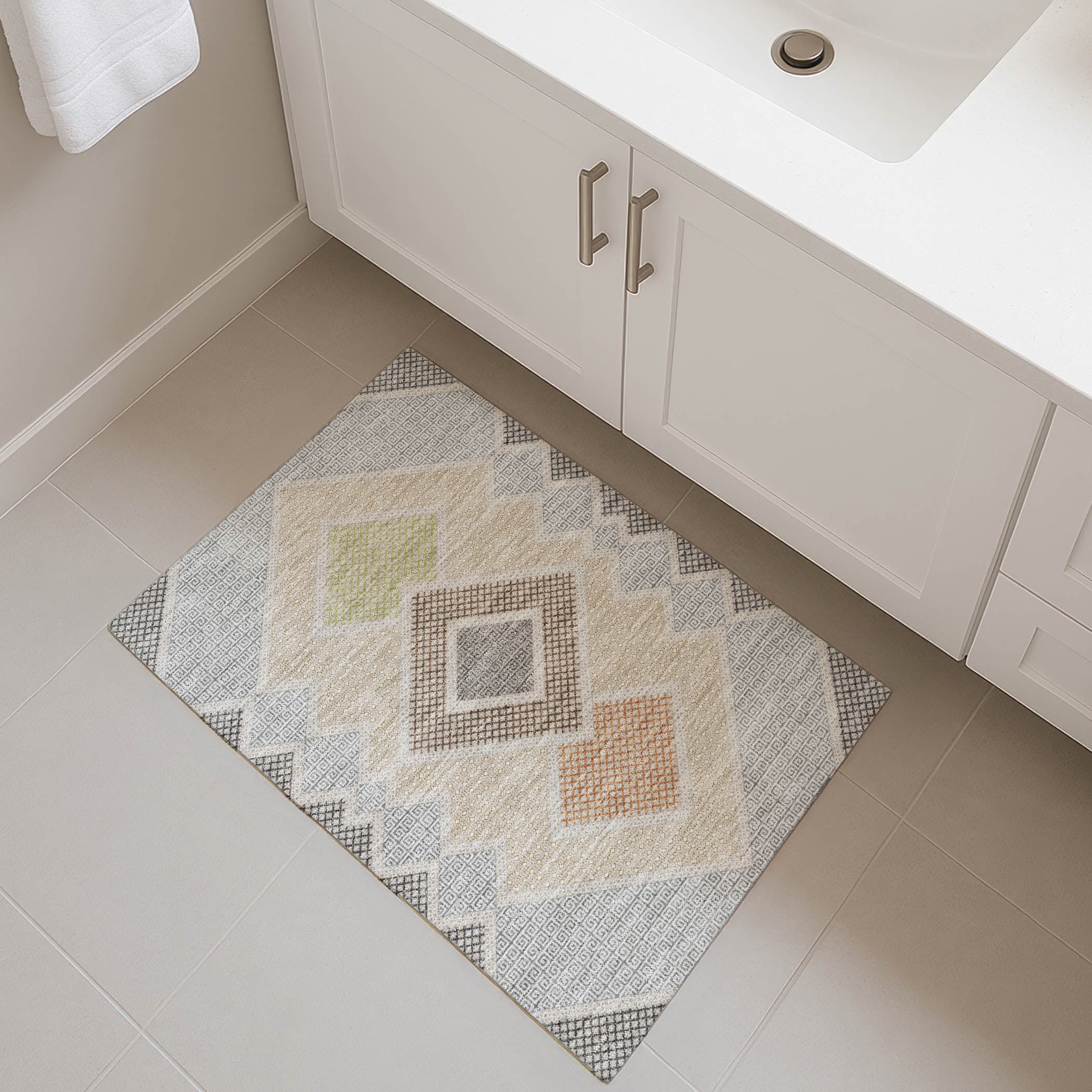 Sintra Machine Washable Transitional Pewter Gray Rug 1'8" x 2'6" #shape_Rectangle