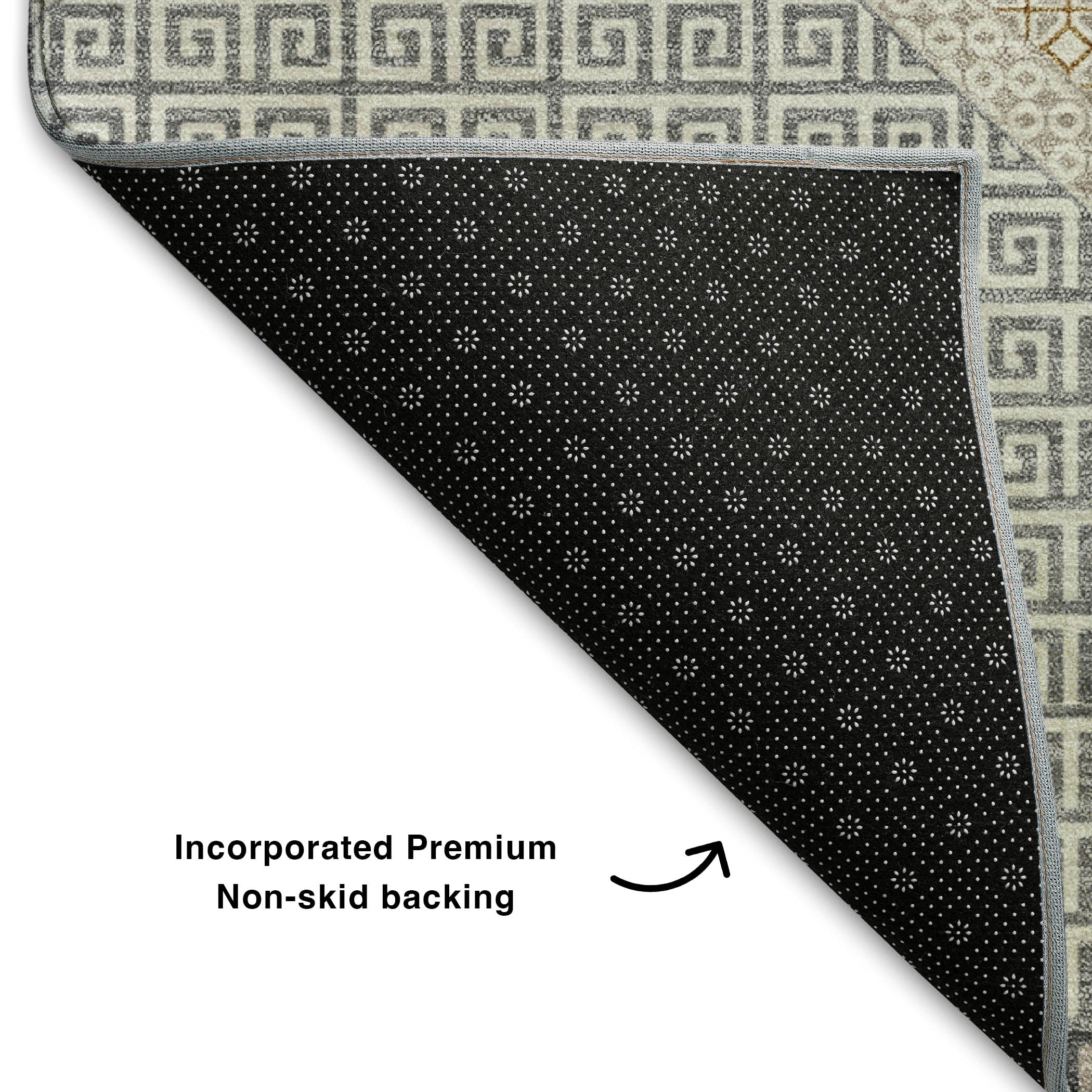 Sintra Machine Washable Transitional Pewter Gray Rug 1'8" x 2'6" #shape_Rectangle