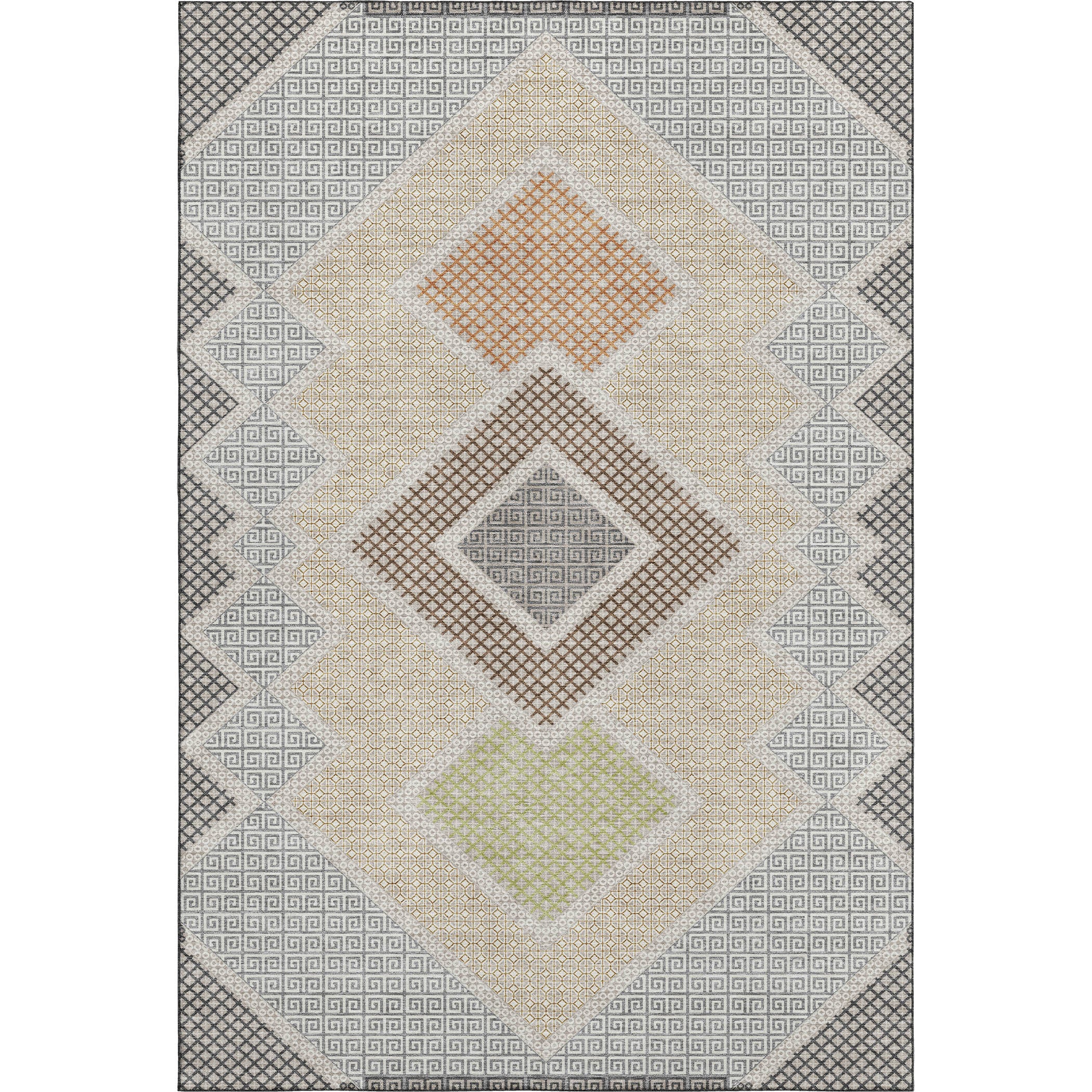 Sintra Machine Washable Transitional Pewter Gray Rug 2'6" x 3'10" #shape_Rectangle