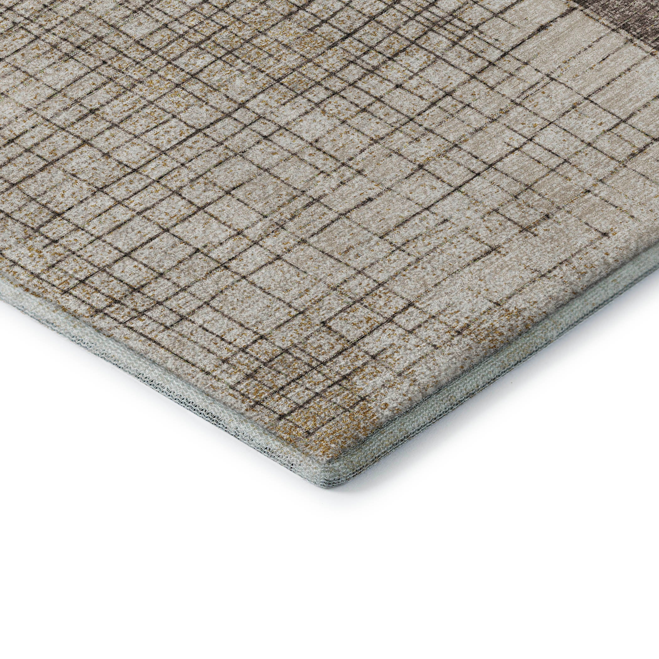 Bern Machine Washable Transitional Brown Rug 1'8" x 2'6" #shape_Rectangle