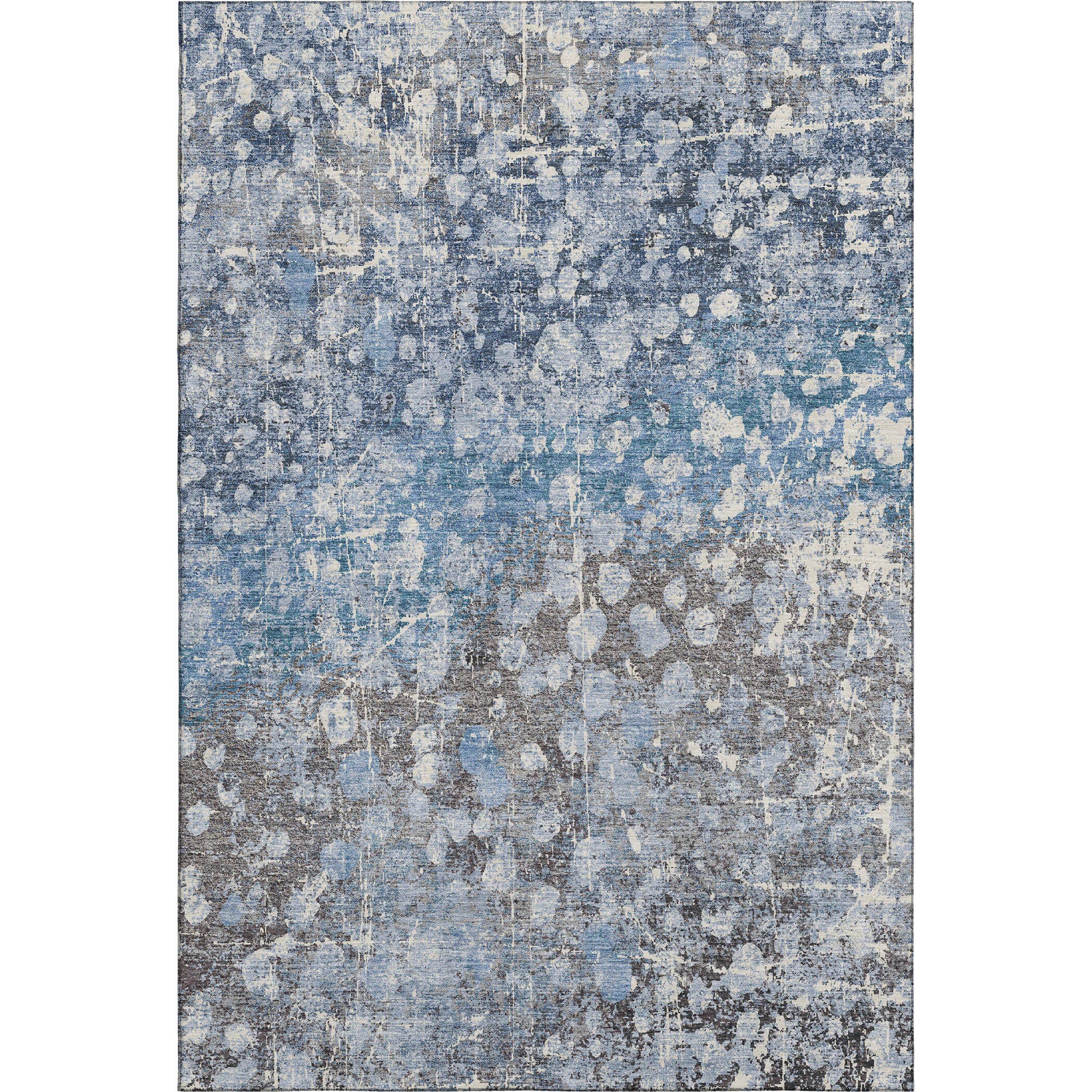 Bangkok Machine Washable Transitional Blue Rug 2'6" x 3'10" #shape_Rectangle