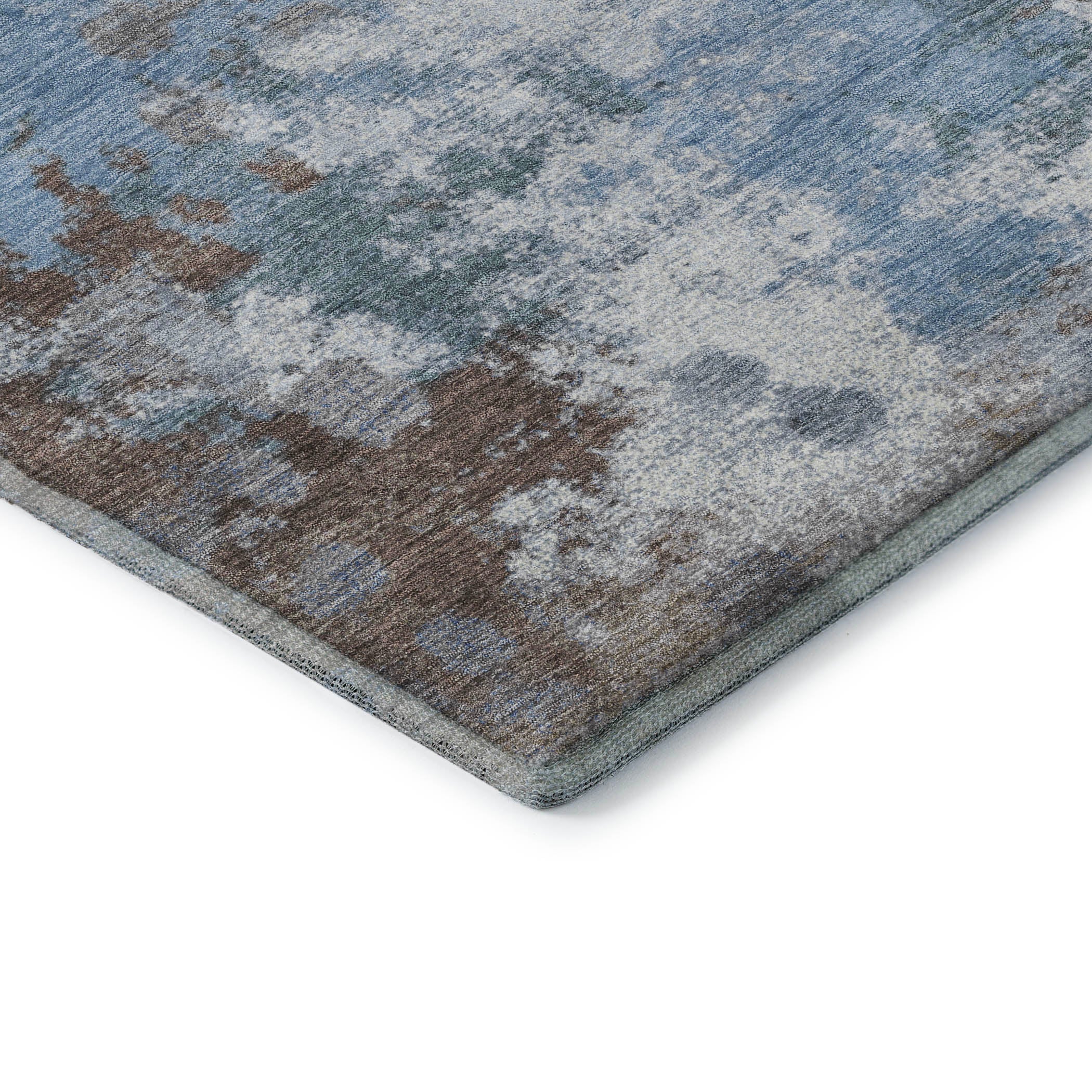 Porto Machine Washable Transitional Brown Rug 1'8" x 2'6" #shape_Rectangle