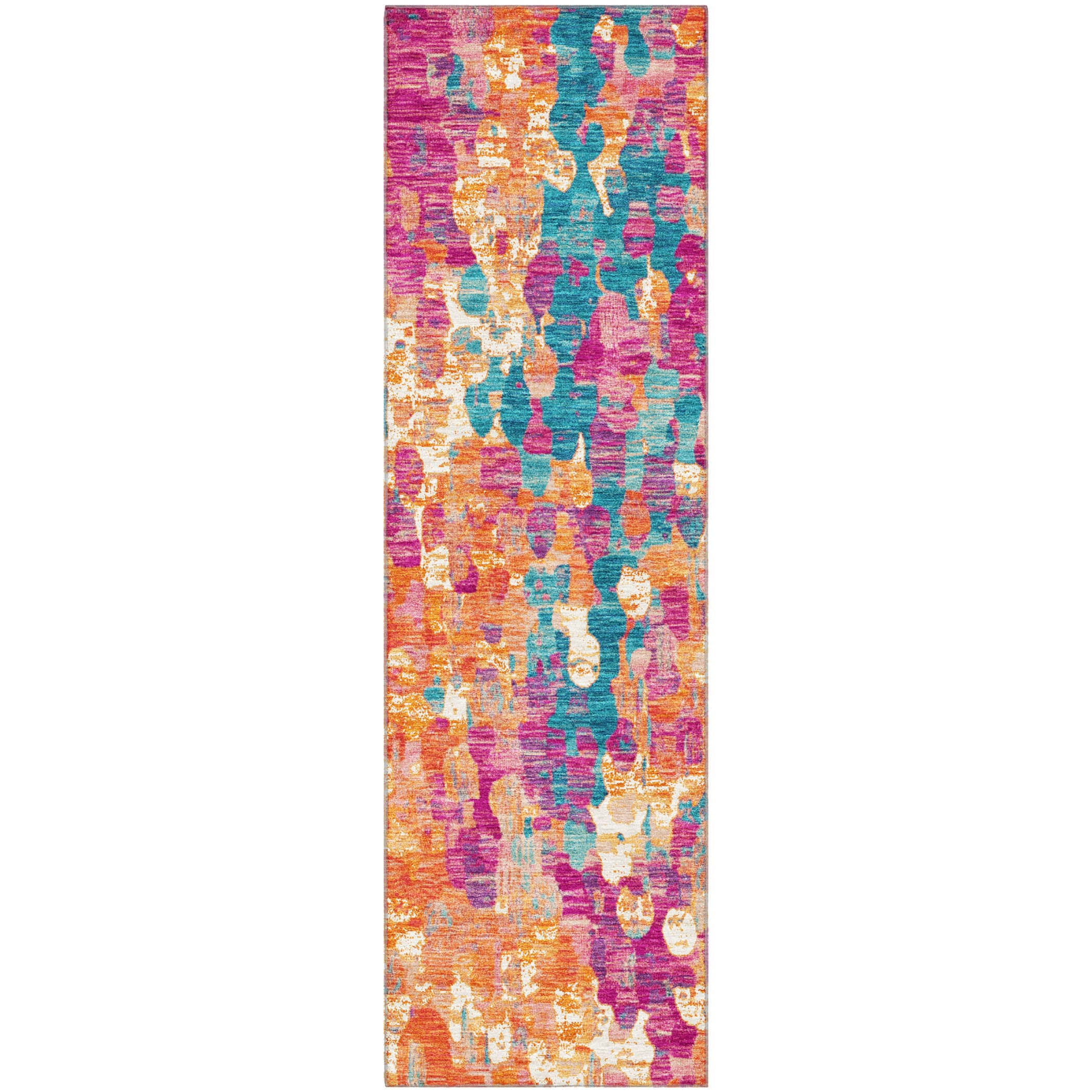 Seoul Machine Washable Transitional Blush Pink Rug 2'3" x 7'6" #shape_Runner