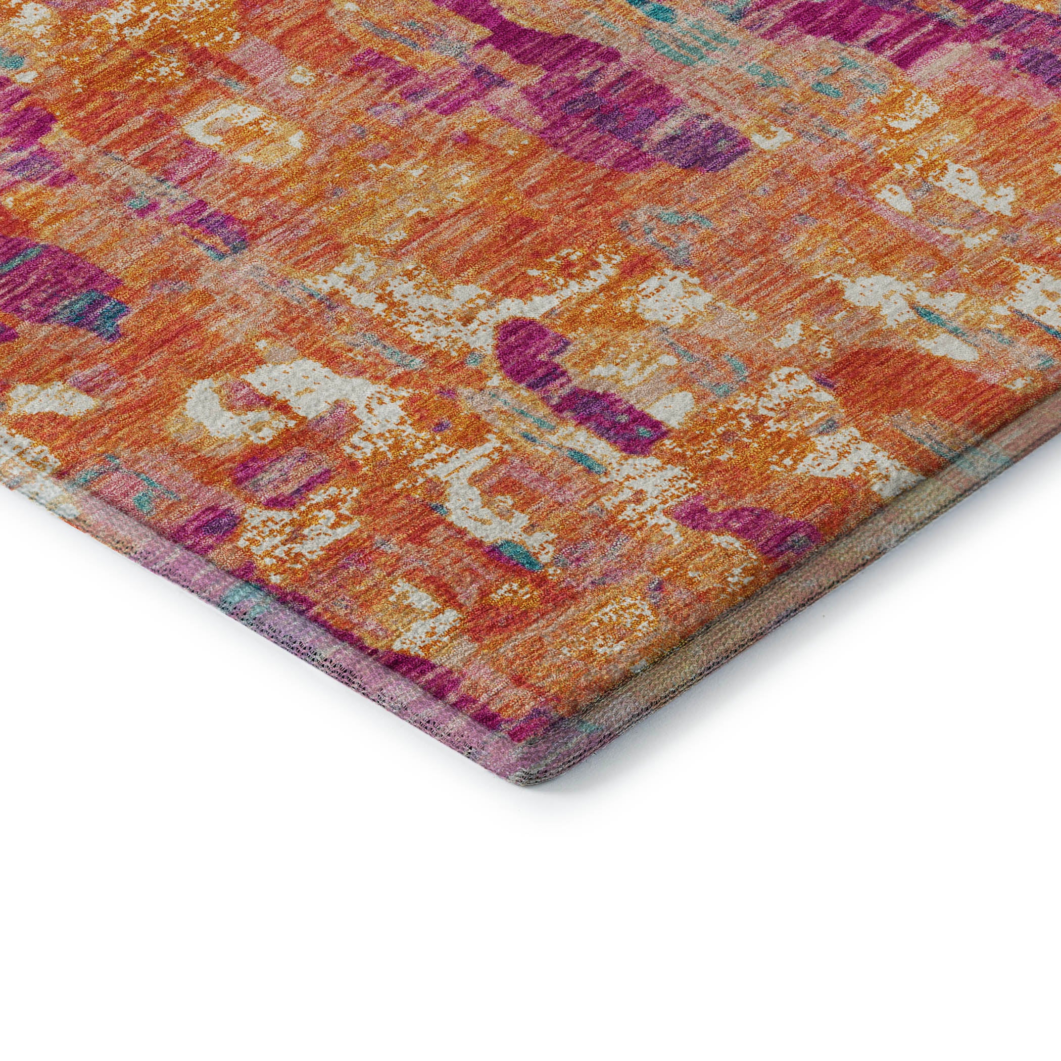 Seoul Machine Washable Transitional Blush Pink Rug 1'8" x 2'6" #shape_Rectangle