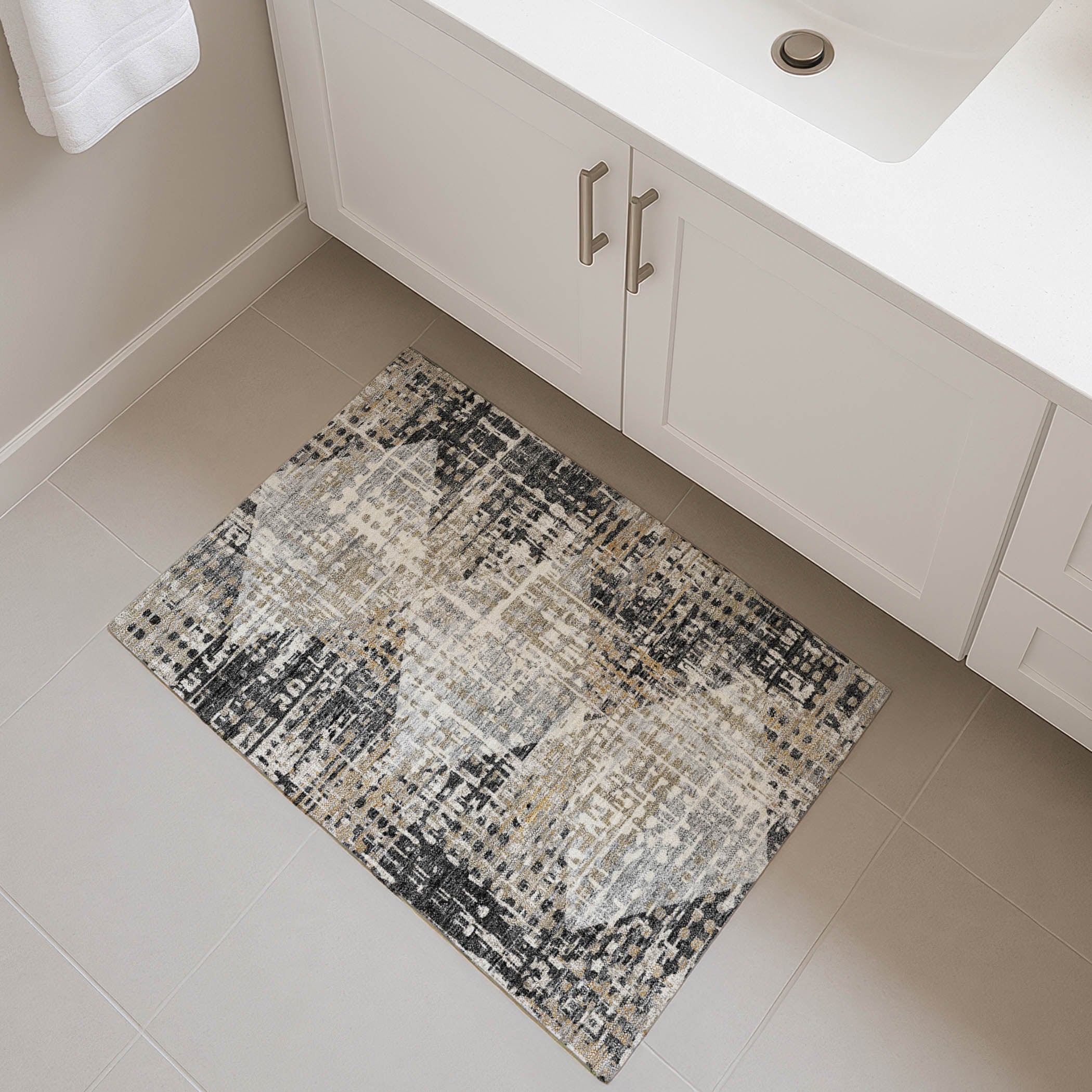 Jaipur Machine Washable Transitional Black Rug 1'8" x 2'6" #shape_Rectangle