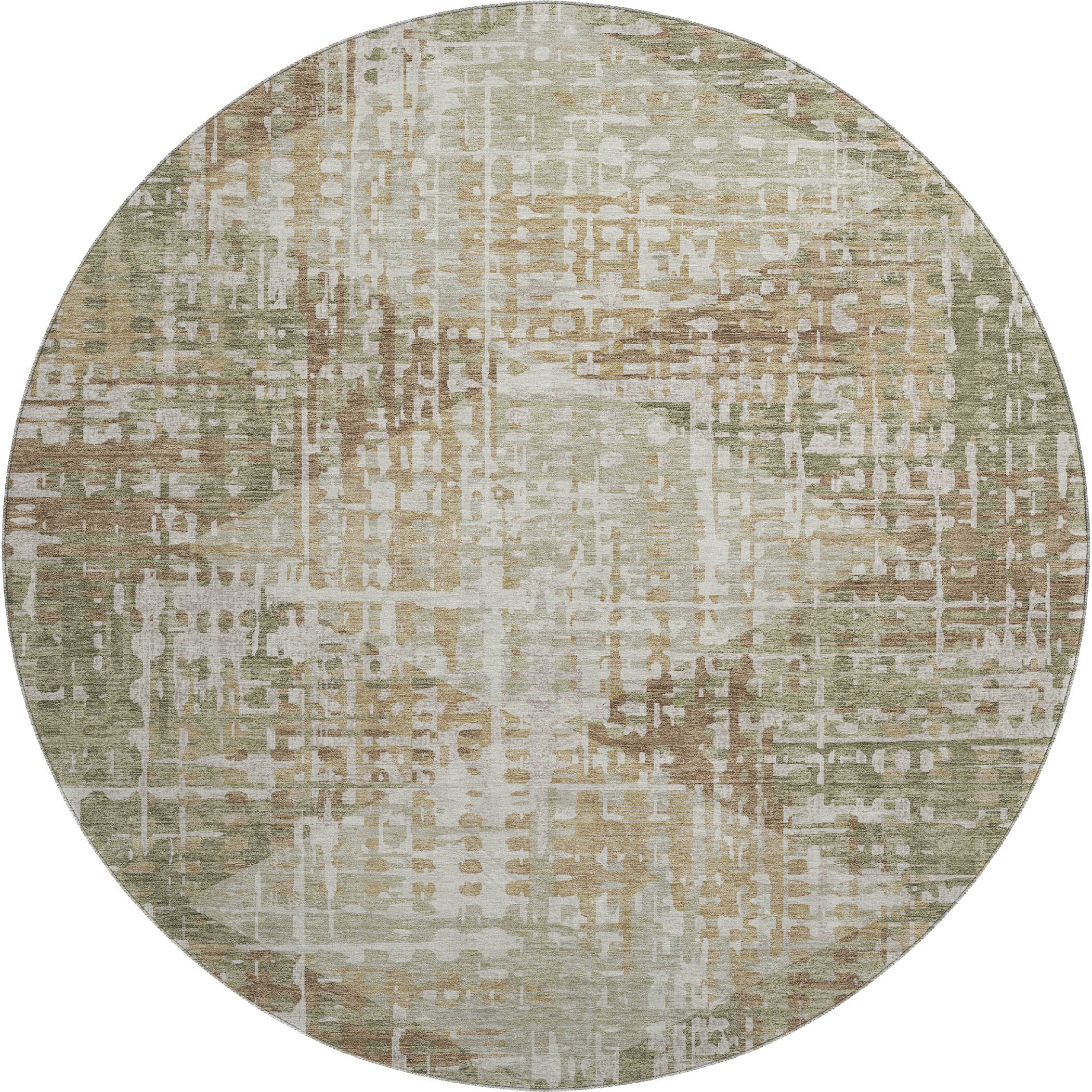 Jaipur Machine Washable Transitional Fern Green Rug 8' x 8' #shape_Round