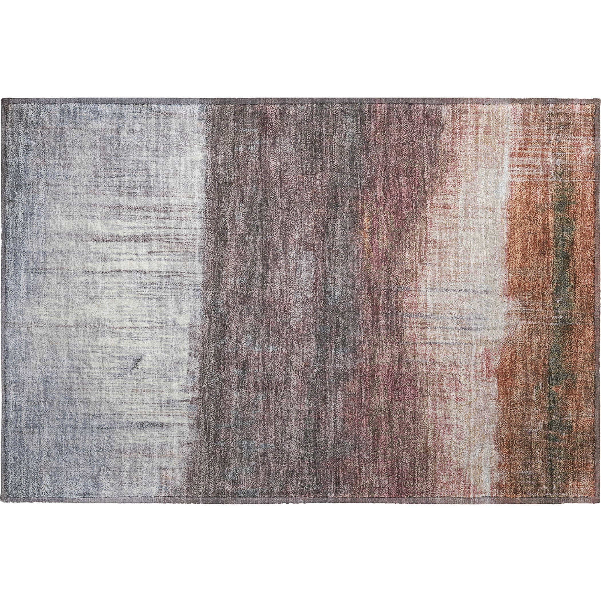 Hoi An Machine Washable Transitional Paprika Orange Rug 1'8" x 2'6" #shape_Rectangle