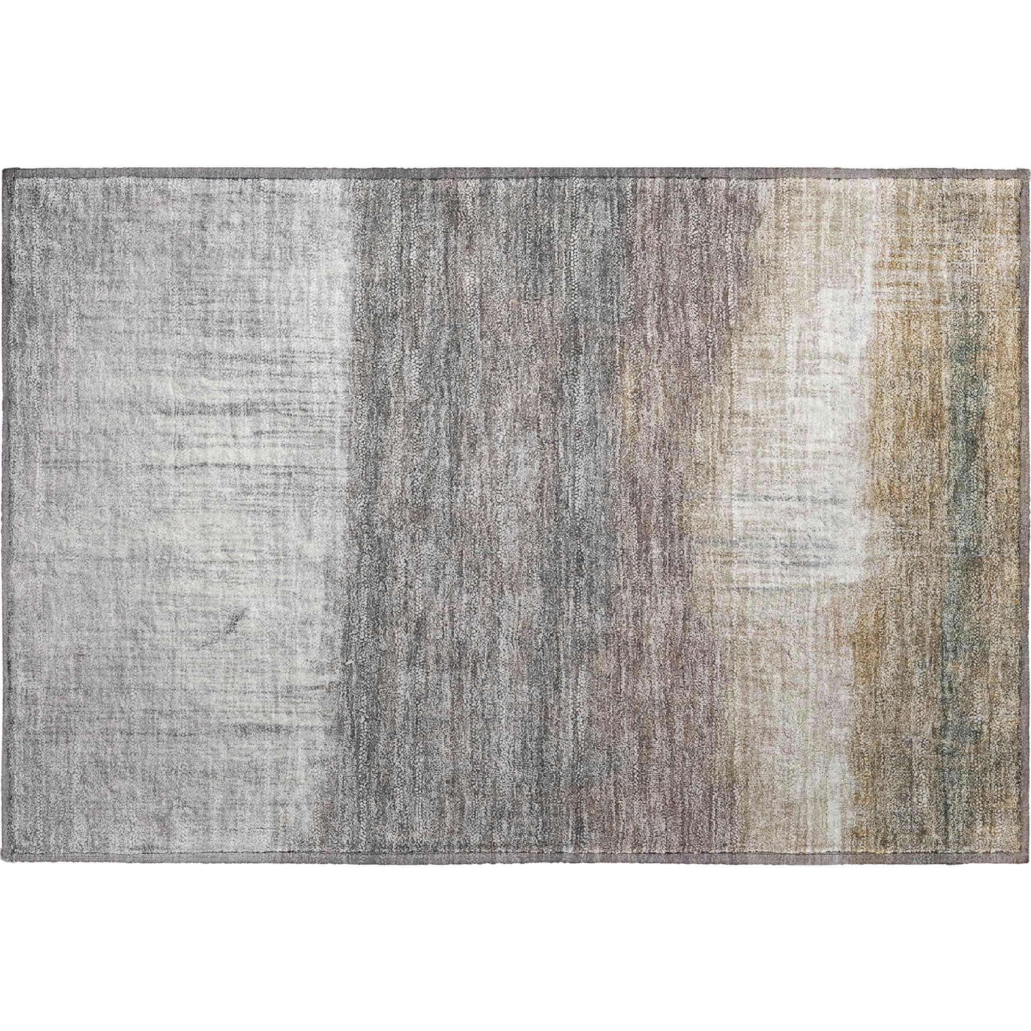 Hoi An Machine Washable Transitional Taupe Brown Rug 1'8" x 2'6" #shape_Rectangle