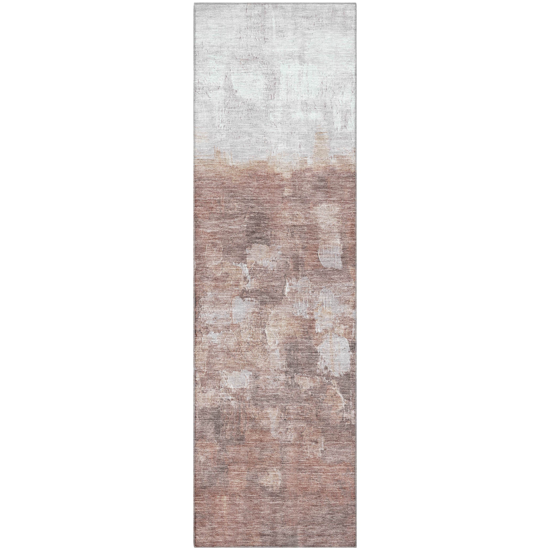 Rome Machine Washable Transitional Paprika Orange Rug 2'3" x 7'6" #shape_Runner