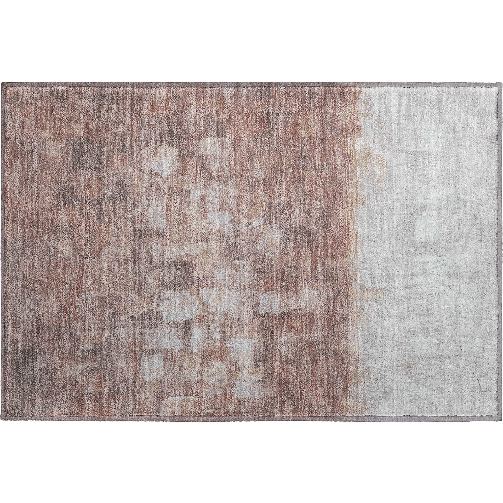 Rome Machine Washable Transitional Paprika Orange Rug 1'8" x 2'6" #shape_Rectangle