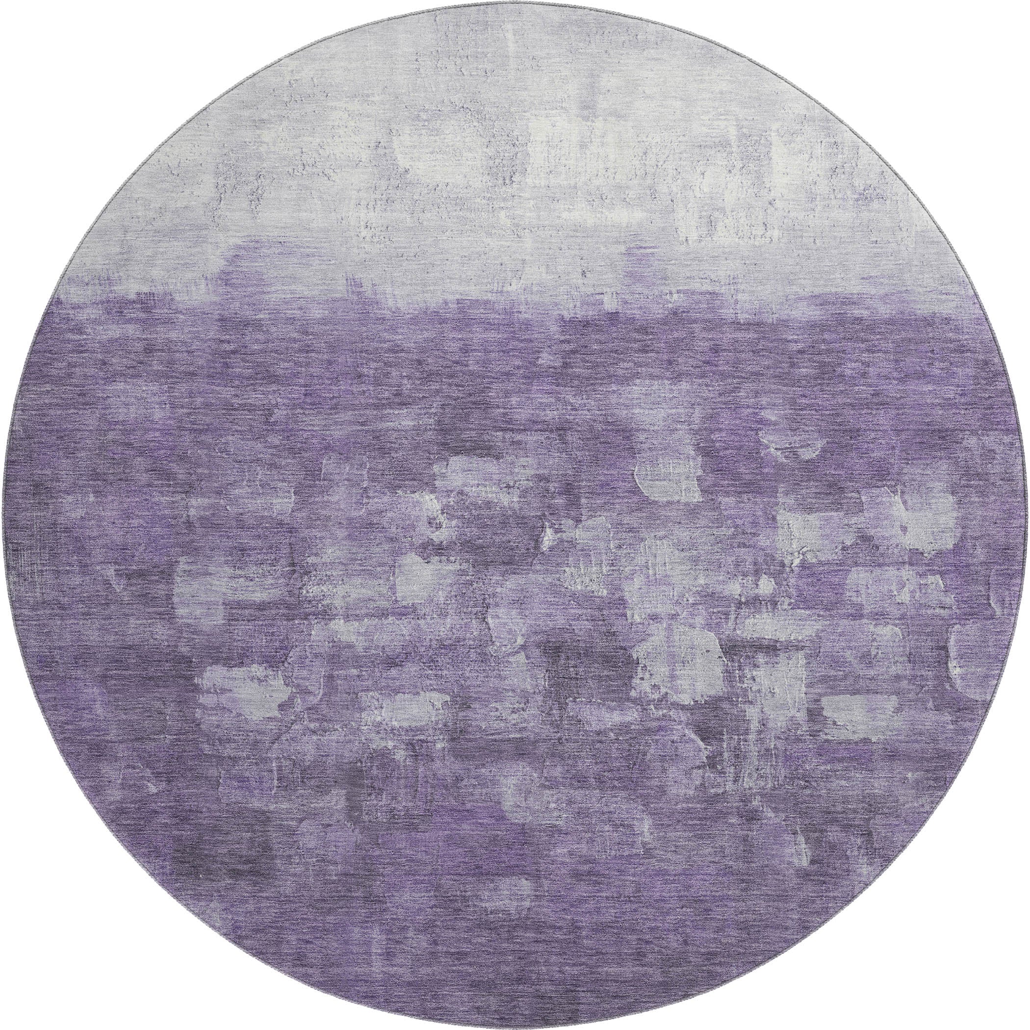 Rome Machine Washable Transitional Purple Rug 8' x 8' #shape_Round