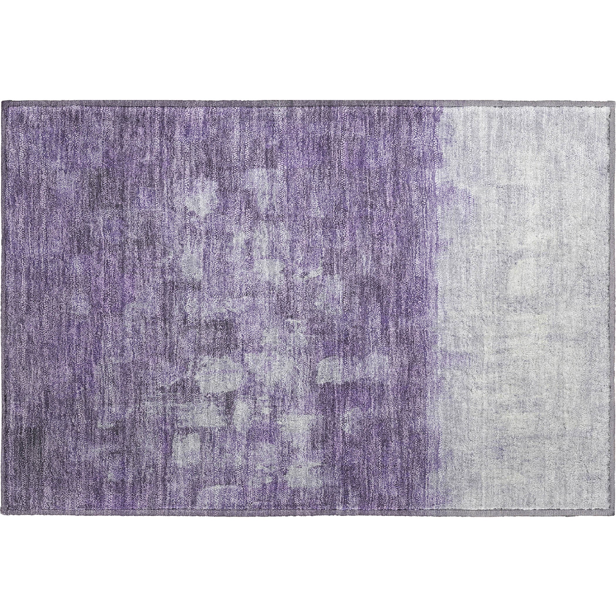 Rome Machine Washable Transitional Purple Rug 1'8" x 2'6" #shape_Rectangle