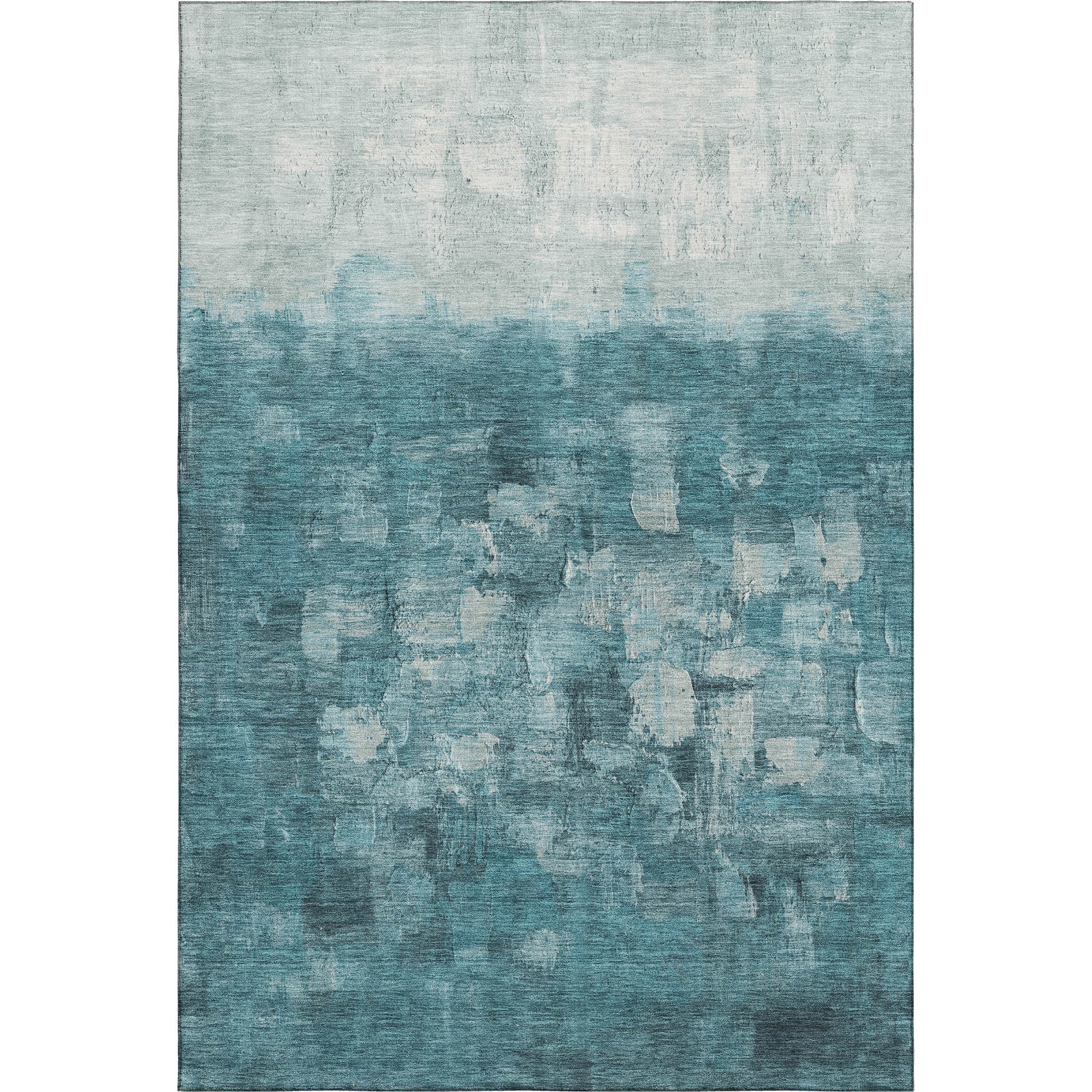 Rome Machine Washable Transitional Teal Rug 2'6" x 3'10" #shape_Rectangle