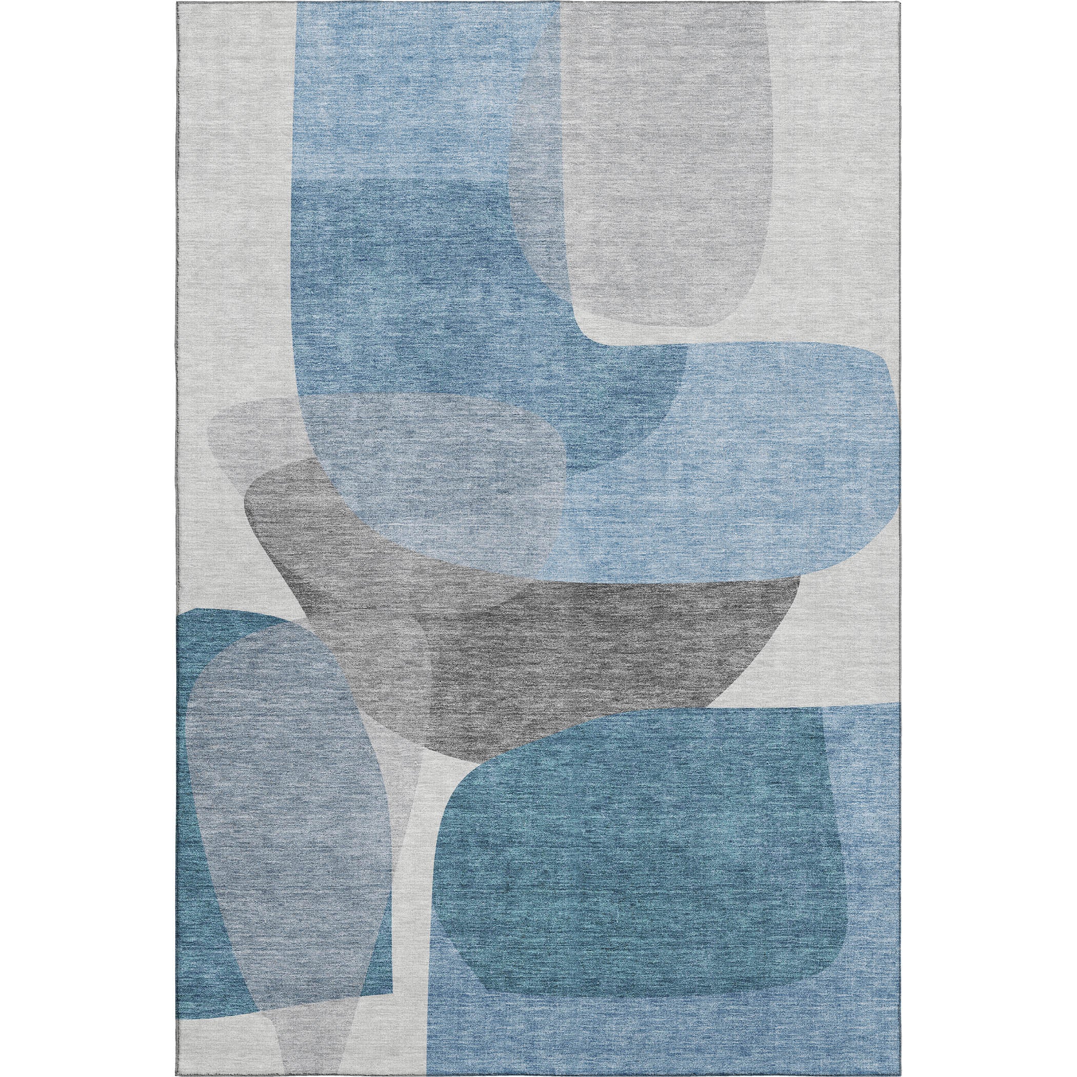 Lima Machine Washable Transitional Denim Blue Rug 2'6" x 3'10" #shape_Rectangle
