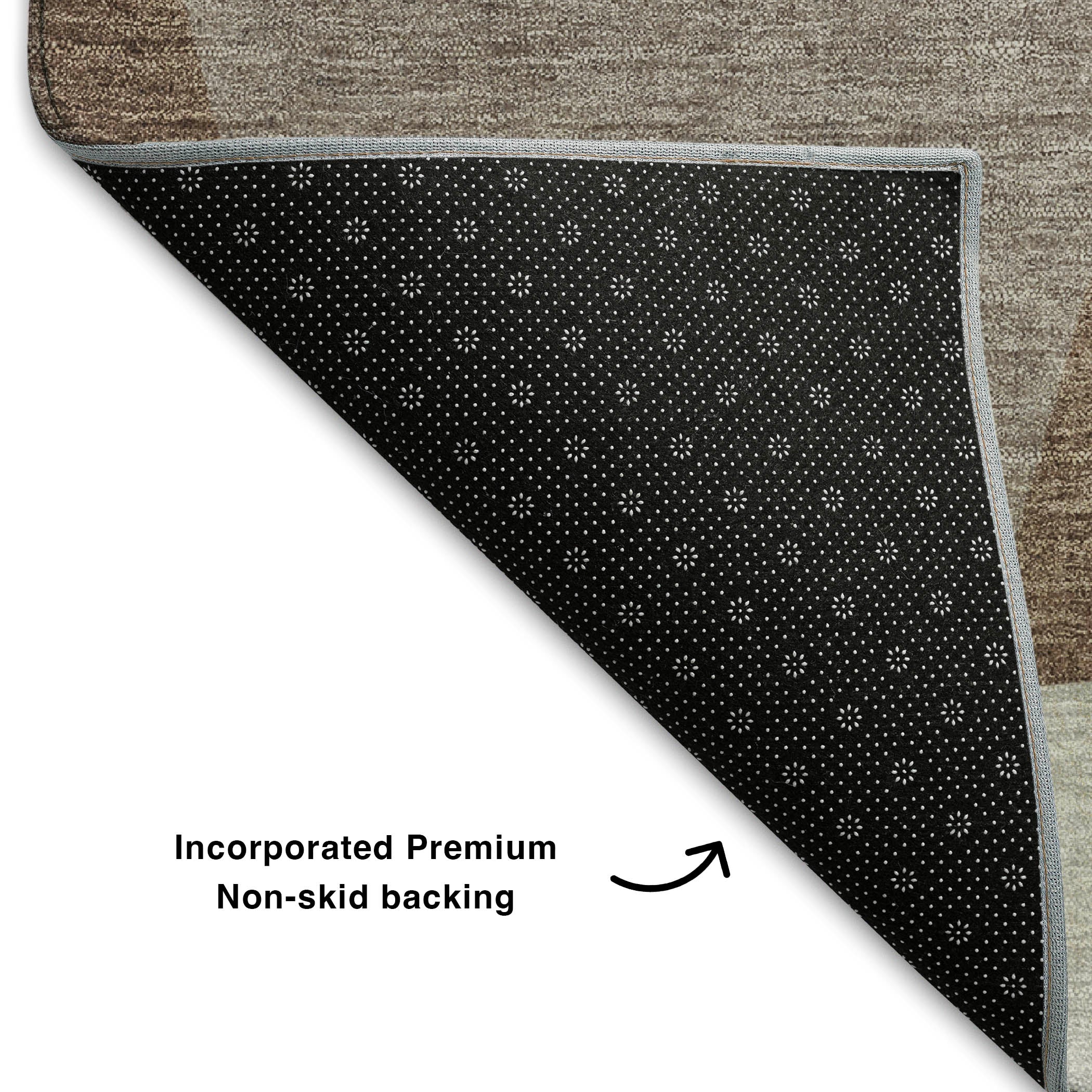 Lima Machine Washable Transitional Mocha Brown Rug 1'8" x 2'6" #shape_Rectangle
