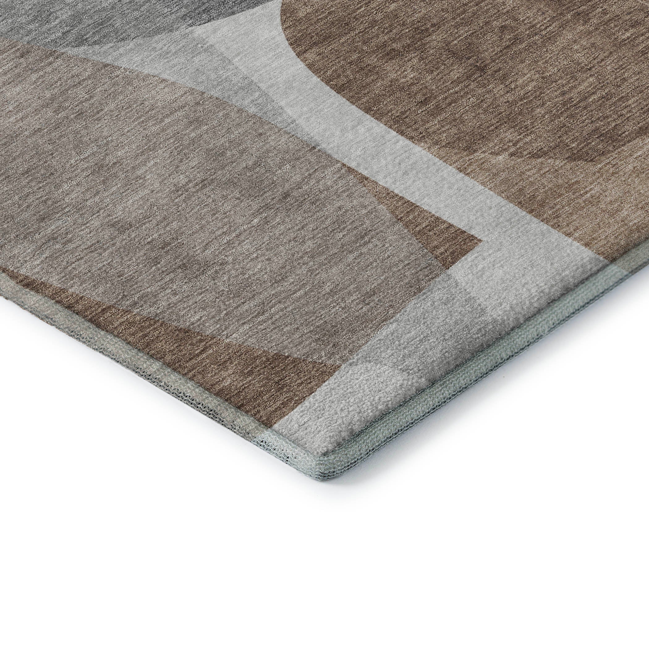 Lima Machine Washable Transitional Mocha Brown Rug 1'8" x 2'6" #shape_Rectangle