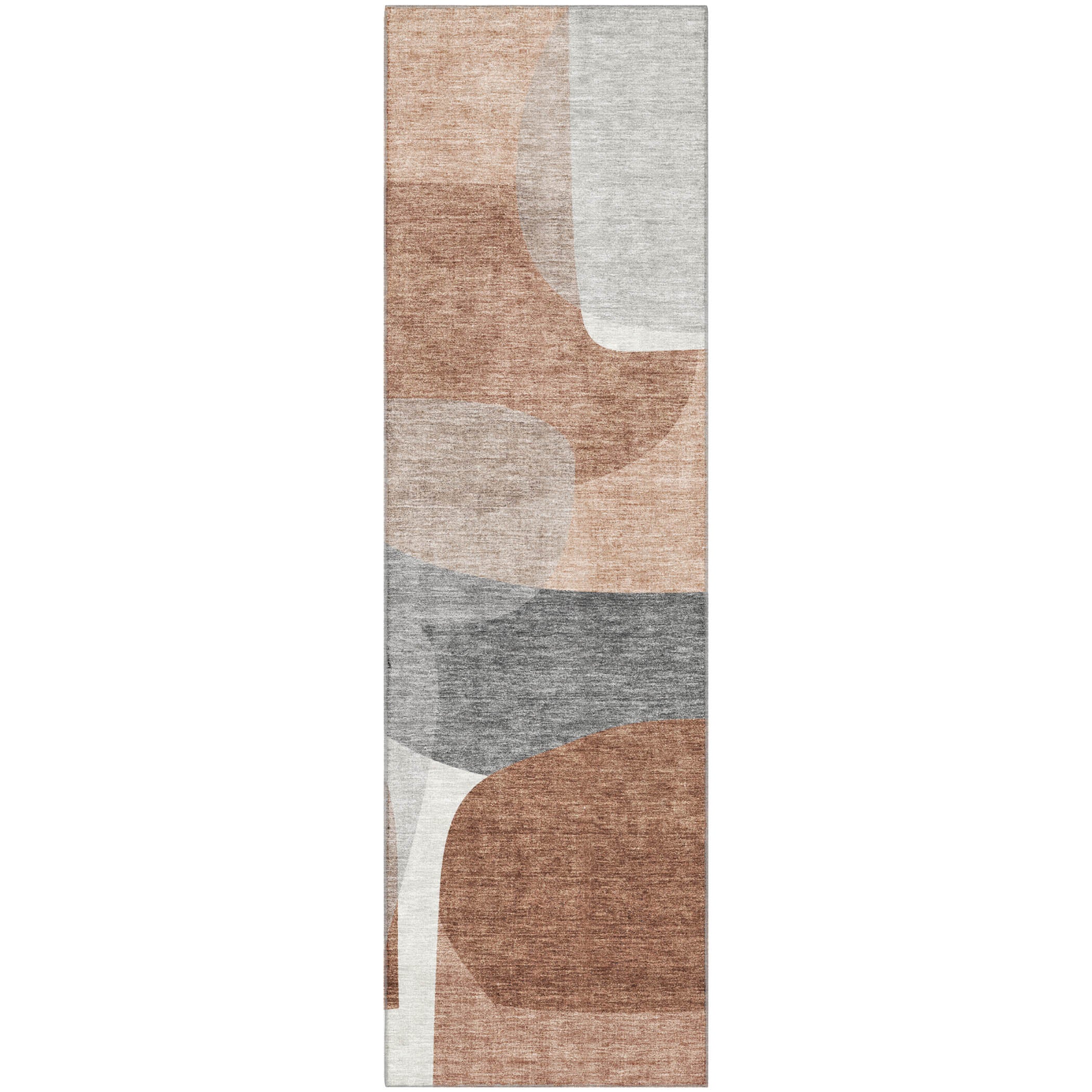 Lima Machine Washable Transitional Paprika Orange Rug 2'3" x 7'6" #shape_Runner