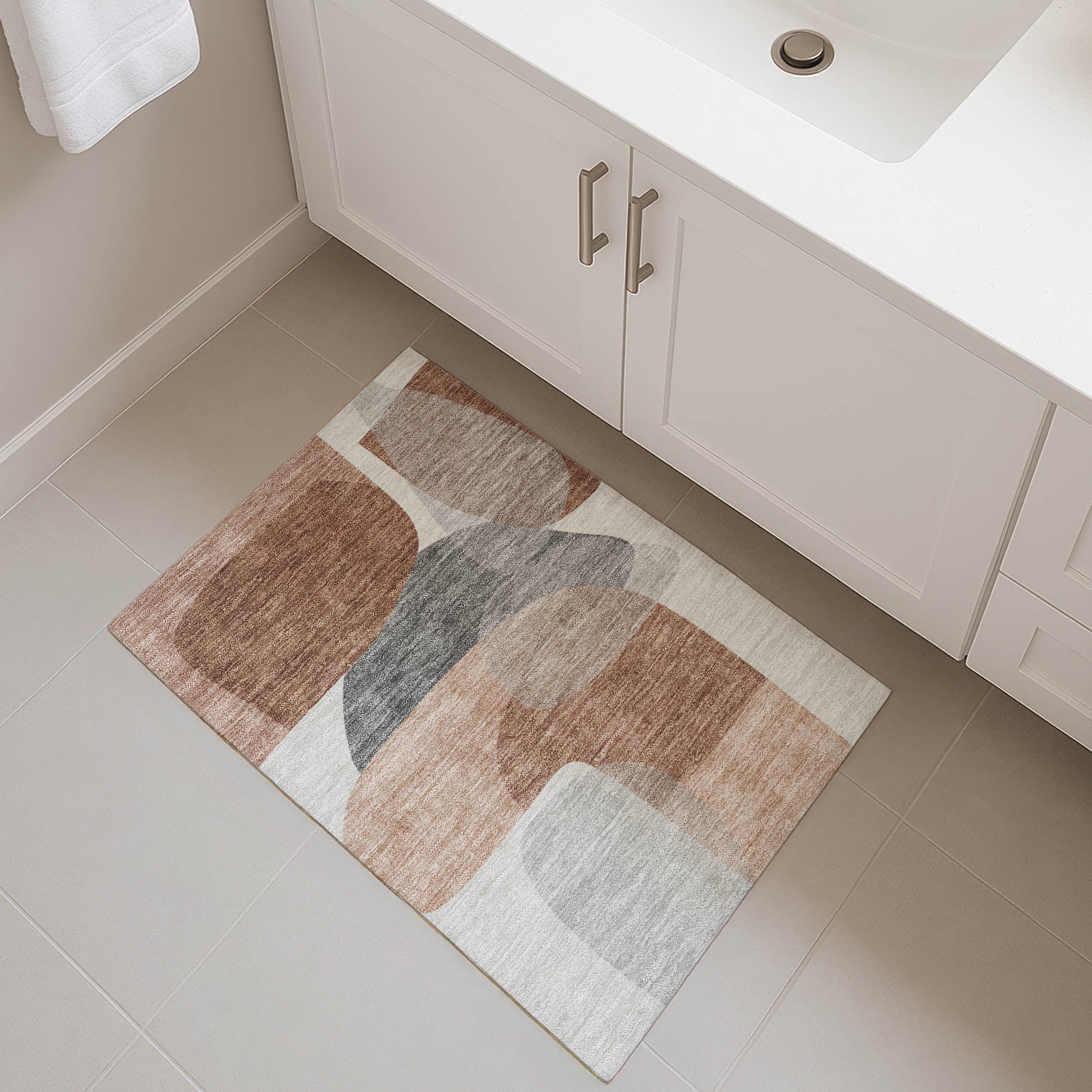 Lima Machine Washable Transitional Paprika Orange Rug 1'8" x 2'6" #shape_Rectangle