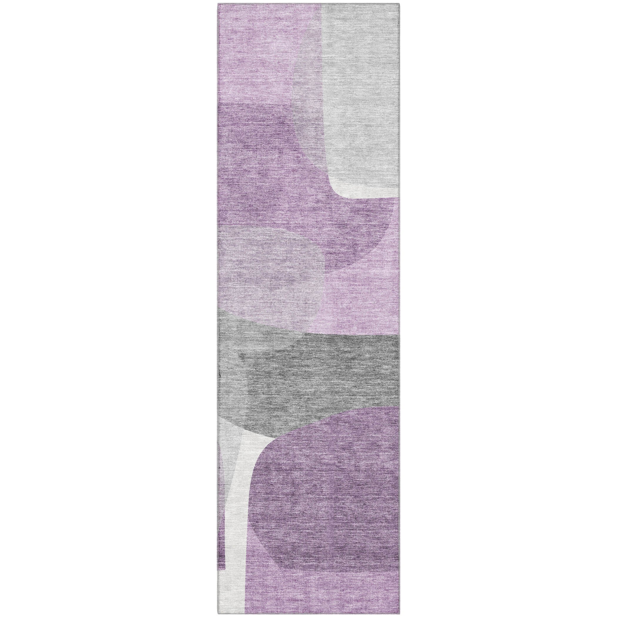 Lima Machine Washable Transitional Purple Rug 2'3" x 7'6" #shape_Runner