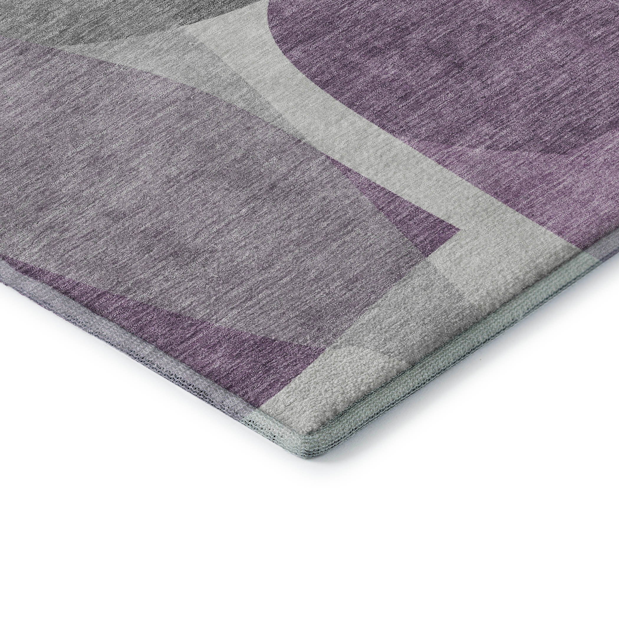 Lima Machine Washable Transitional Purple Rug 1'8" x 2'6" #shape_Rectangle