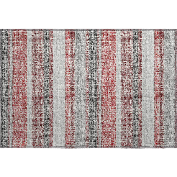 Valletta Machine Washable Transitional Burgundy Red Rug 1'8" x 2'6"