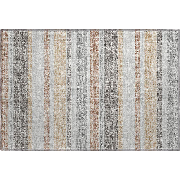 Valletta Machine Washable Transitional Gray Rug 1'8" x 2'6"