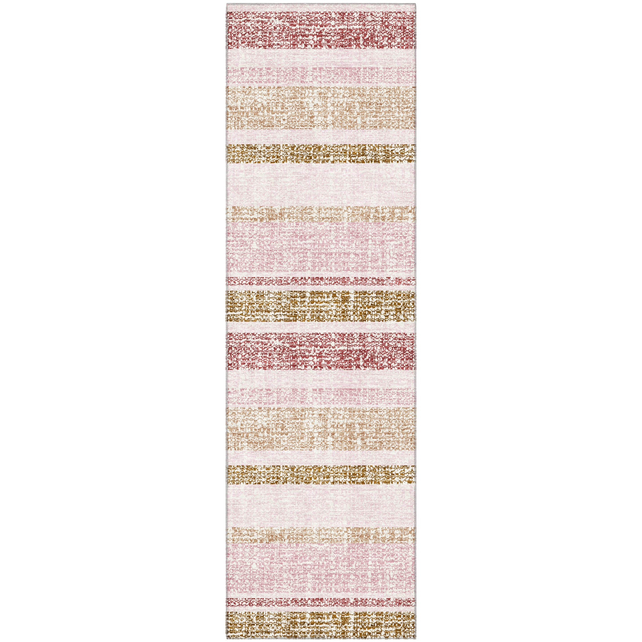 Valletta Machine Washable Transitional Pink Rug 2'3" x 7'6" #shape_Runner