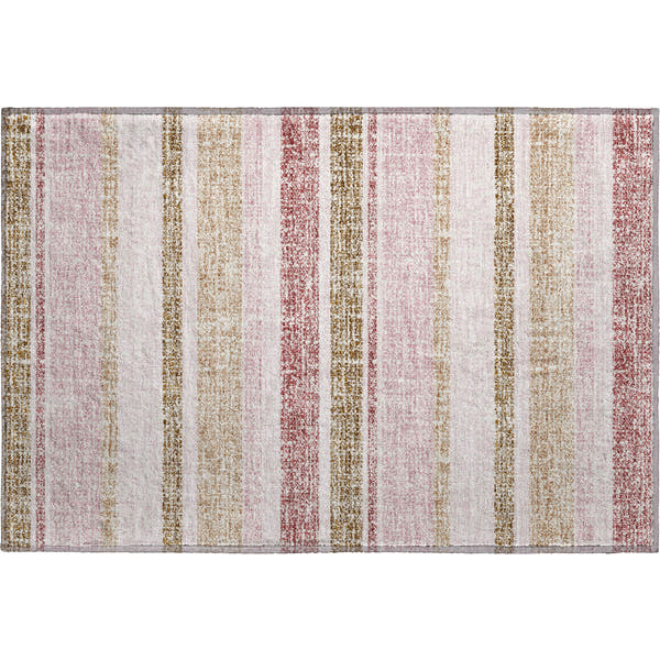 Valletta Machine Washable Transitional Pink Rug 1'8" x 2'6"