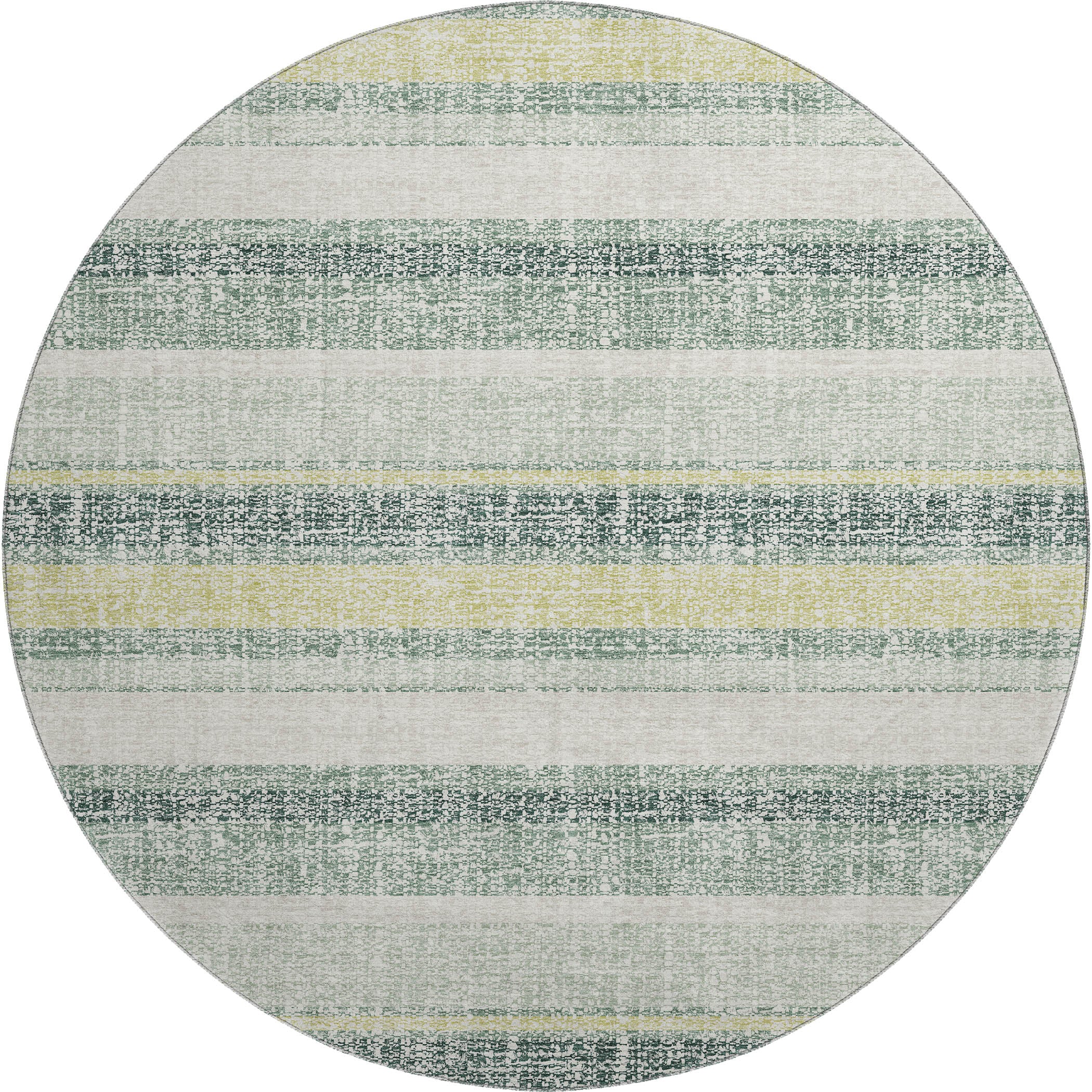 Valletta Machine Washable Transitional Seafoam Blue Rug 8' x 8' #shape_Round