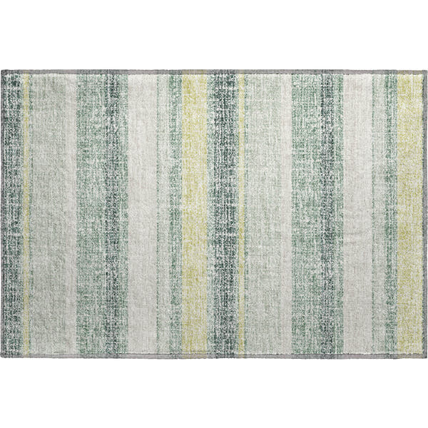 Valletta Machine Washable Transitional Seafoam Blue Rug 1'8" x 2'6"