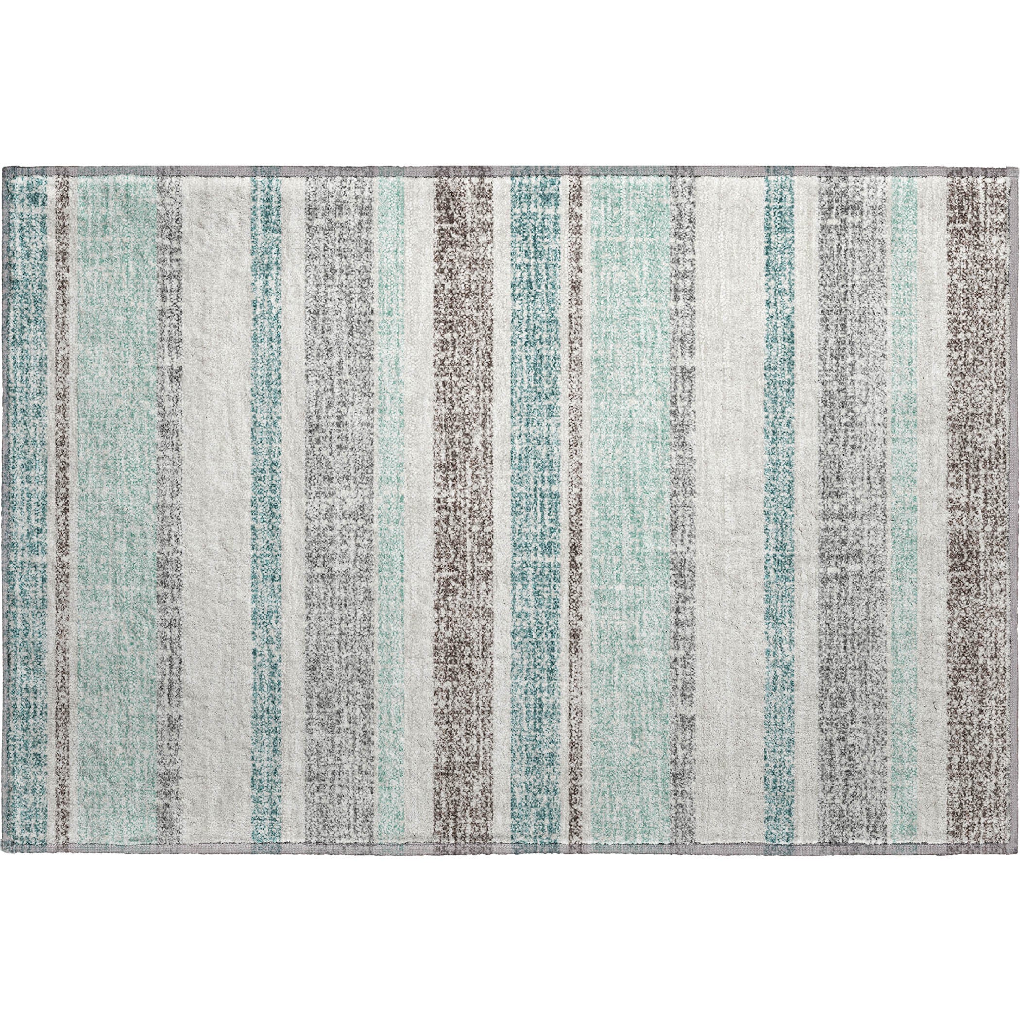 Valletta Machine Washable Transitional Teal Rug 1'8" x 2'6" #shape_Rectangle