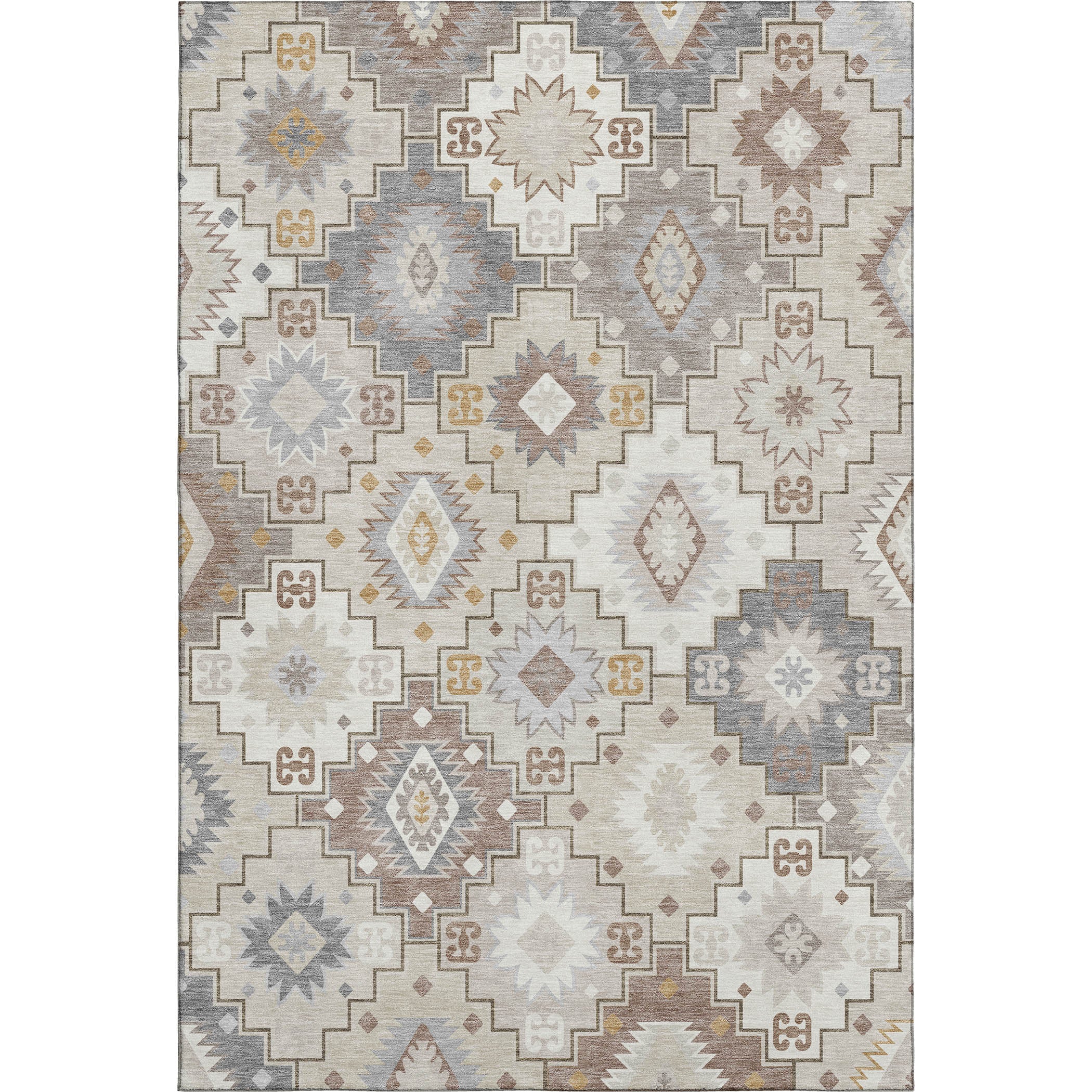 Athens Machine Washable Transitional Ivory Rug 2'6" x 3'10" #shape_Rectangle